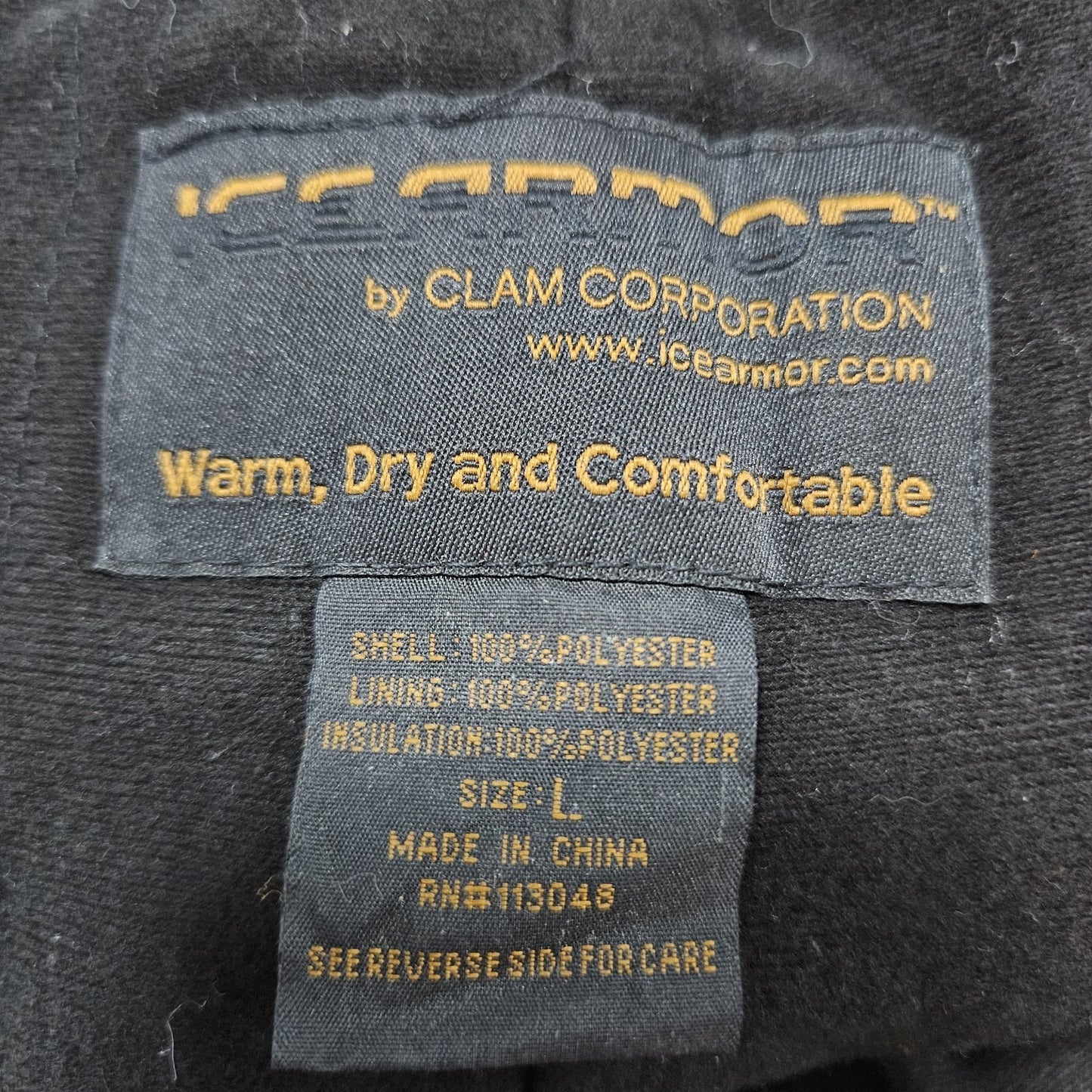 ICEARMOR Clam Orange Warm Dry Comfort Insulated High-Vis Fishing Snow Bib Large