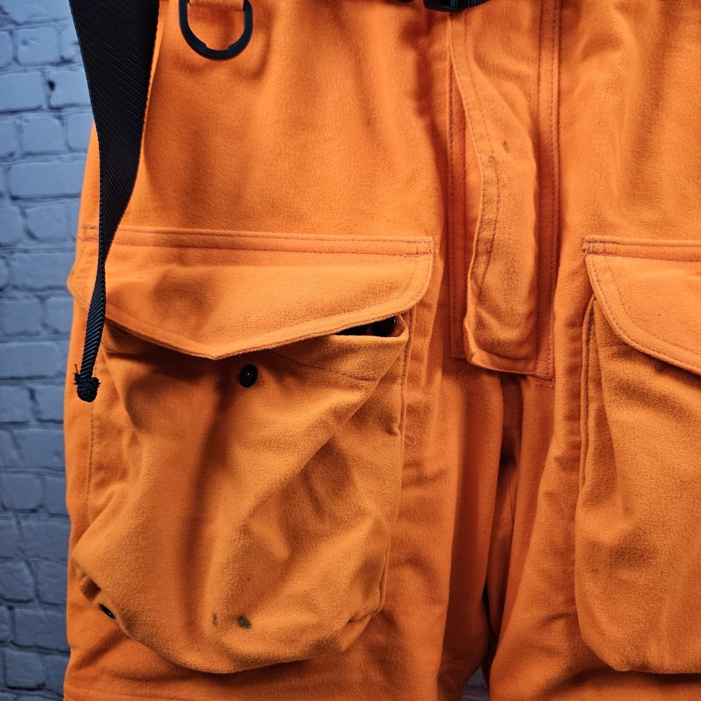 ICEARMOR Clam Orange Warm Dry Comfort Insulated High-Vis Fishing Snow Bib Large