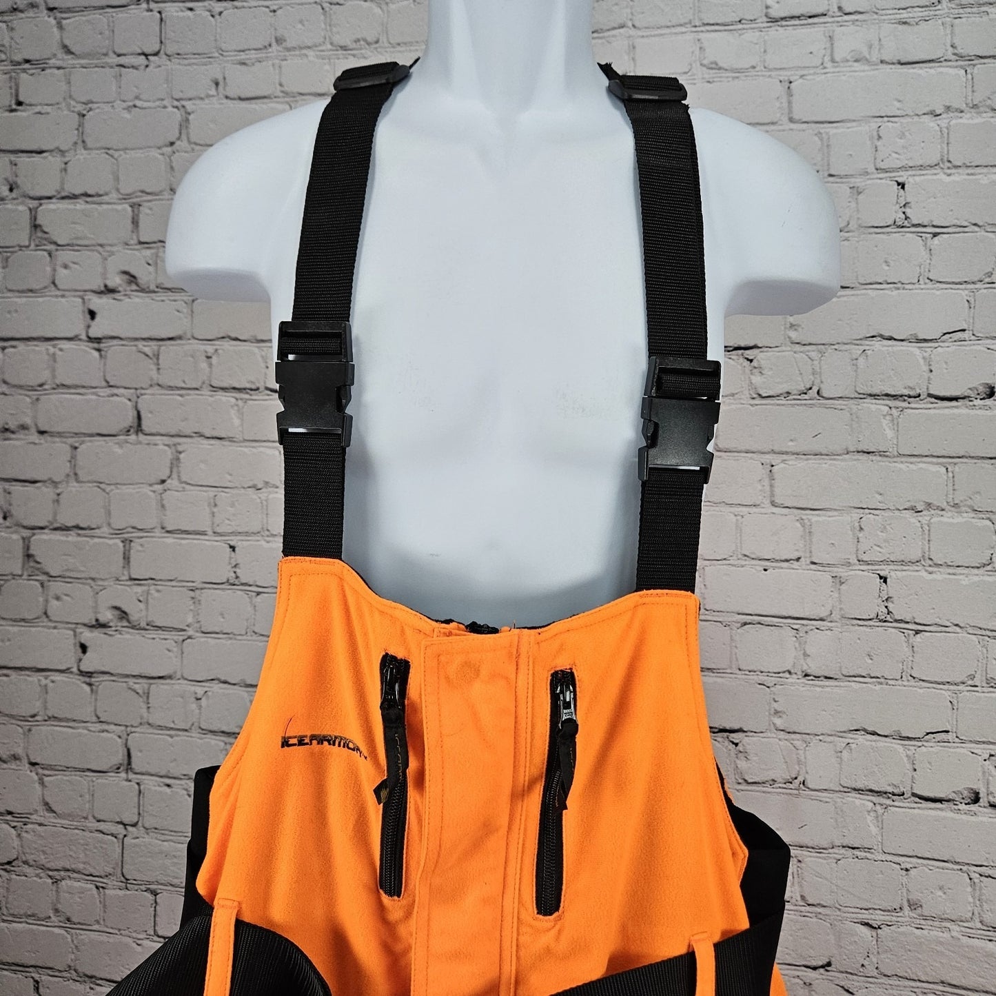 ICEARMOR Clam Orange Warm Dry Comfort Insulated High-Vis Fishing Snow Bib Large