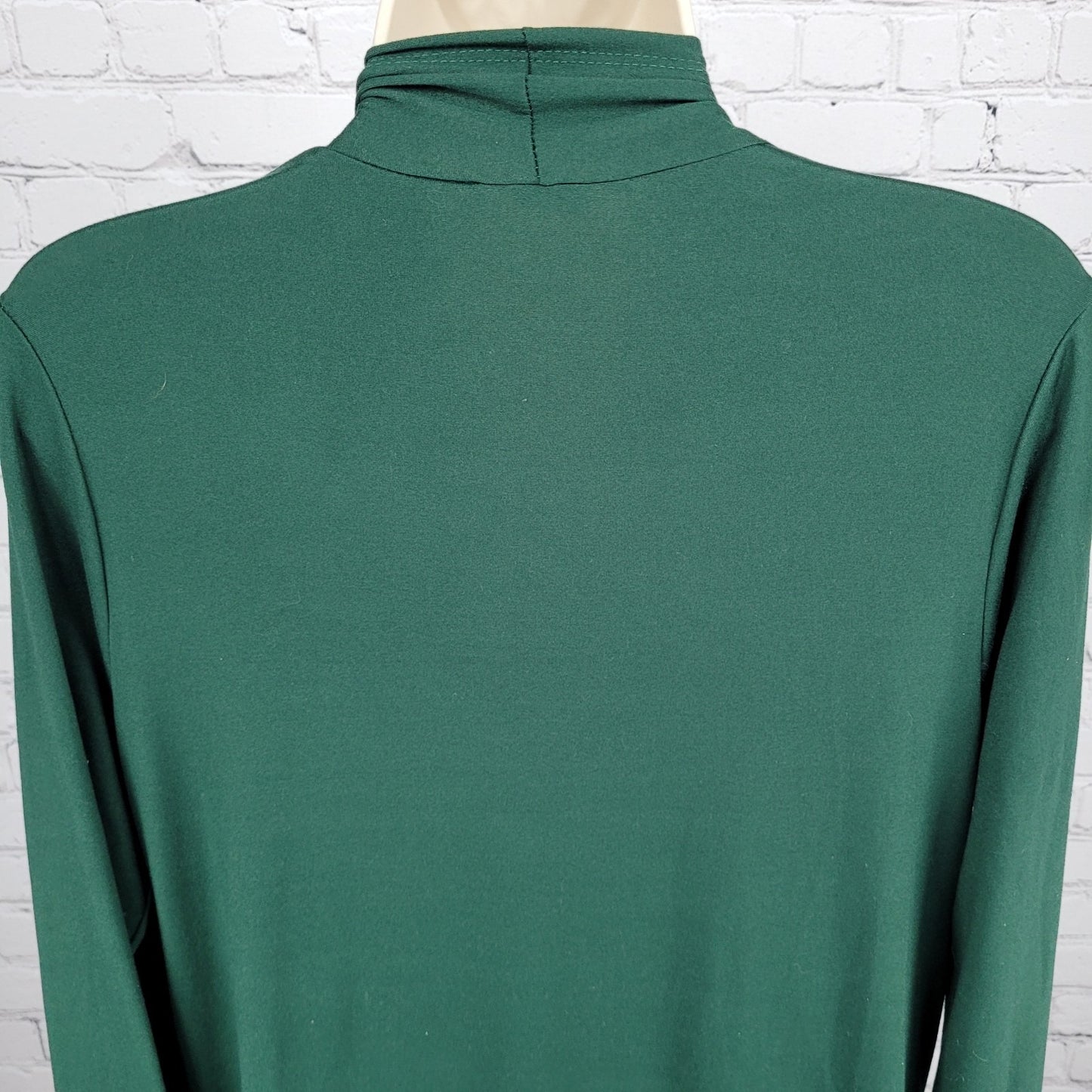 Karen T Design Green Soft Stretch Long Sleeve Pockets Open Robe USA Made Size XL