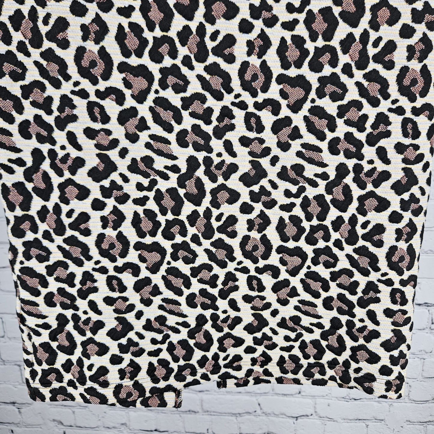 Maeve Anthropologie Multicolor Leopard Back Zip Straight Knee Length Skirt XS