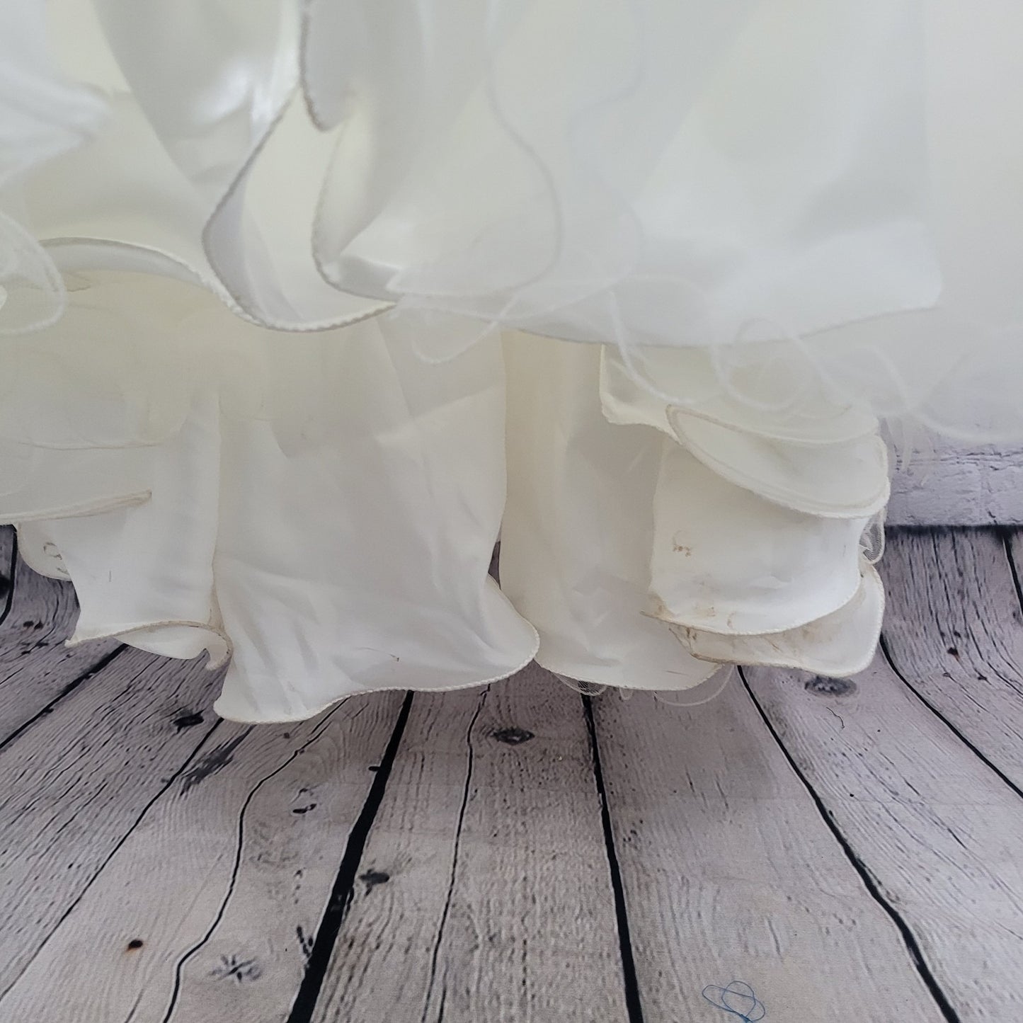 VTG Bonny Ivory Lace Beaded Embroidered Bodice Tulle Skirt Wedding Gown Dress 10