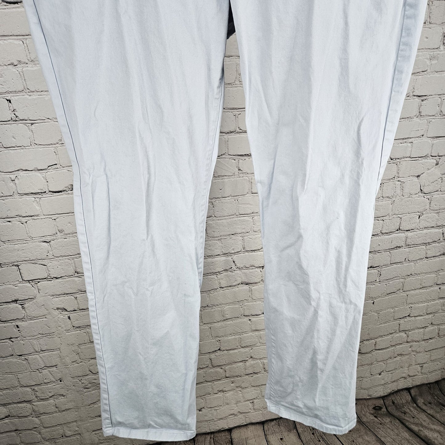 Bonobos Blue Straight Leg Cotton Stretch Flat Front Mid Rise Chino Pants 35x32