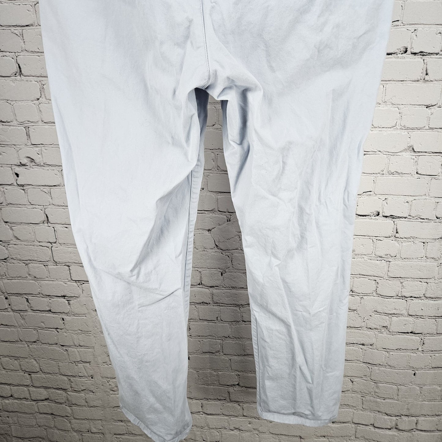 Bonobos Blue Straight Leg Cotton Stretch Flat Front Mid Rise Chino Pants 35x32