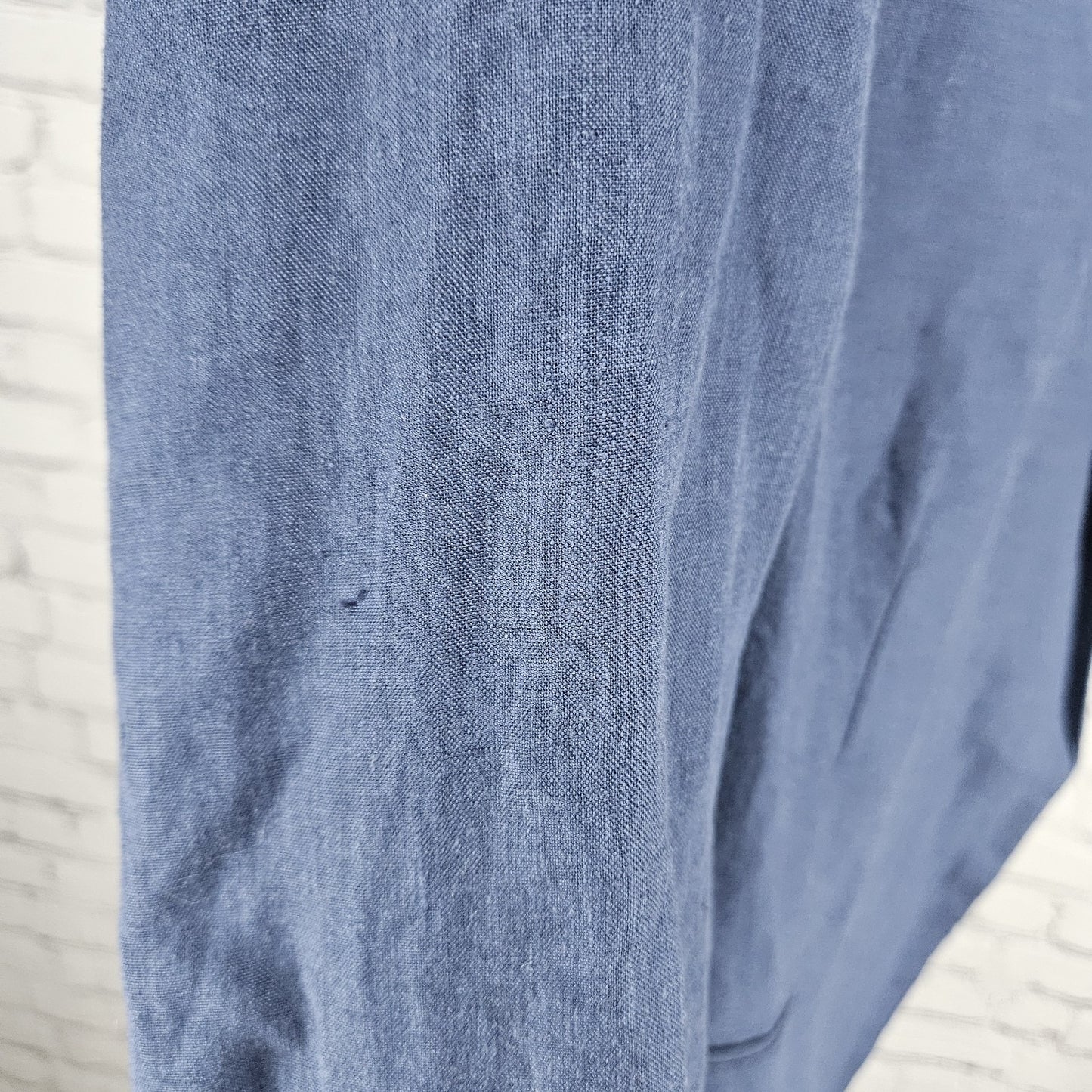 Joie Blue 100% Linen Open Front Cotton Lined Vented Notch Blazer Jacket 4