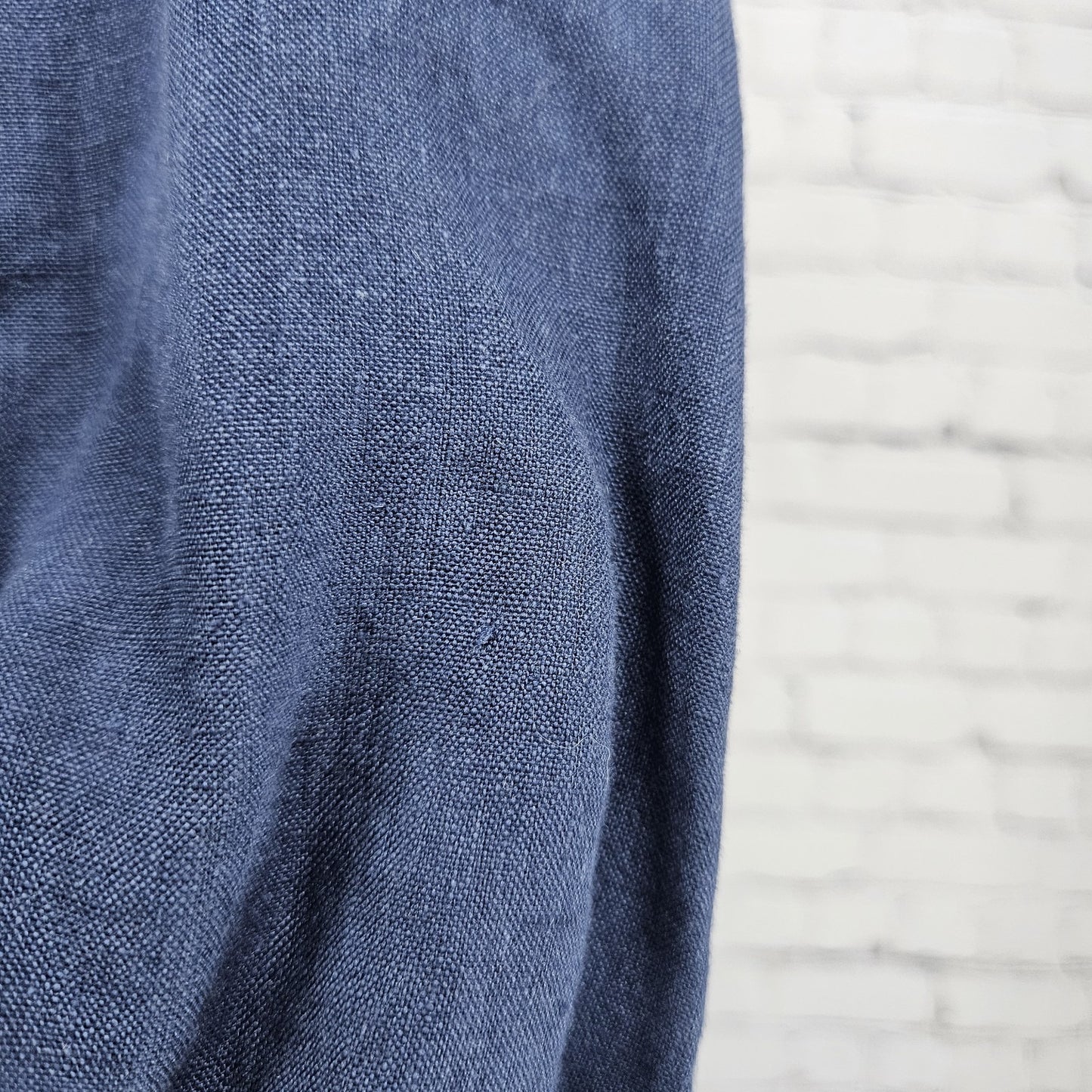Joie Blue 100% Linen Open Front Cotton Lined Vented Notch Blazer Jacket 4