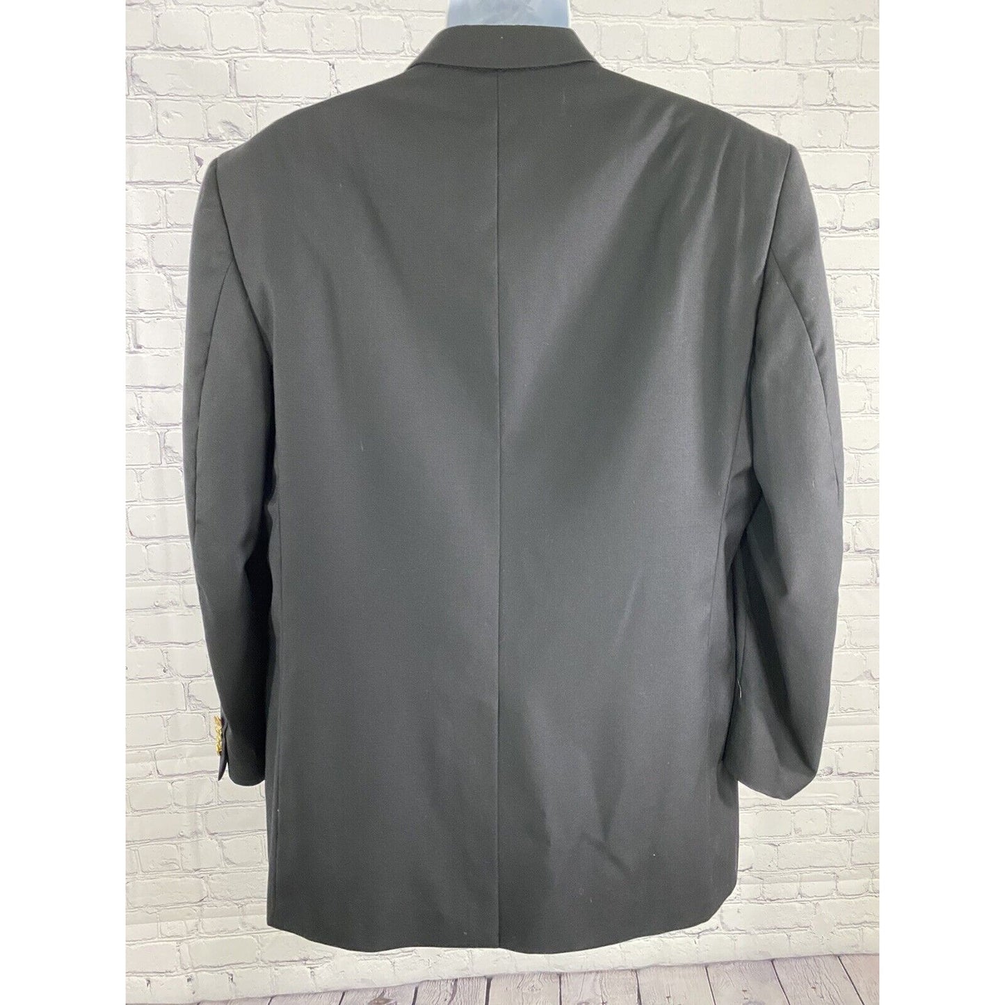 Jos A Bank Black Wool Gold Two Button 2B Signature Collection Blazer Jacket 43R