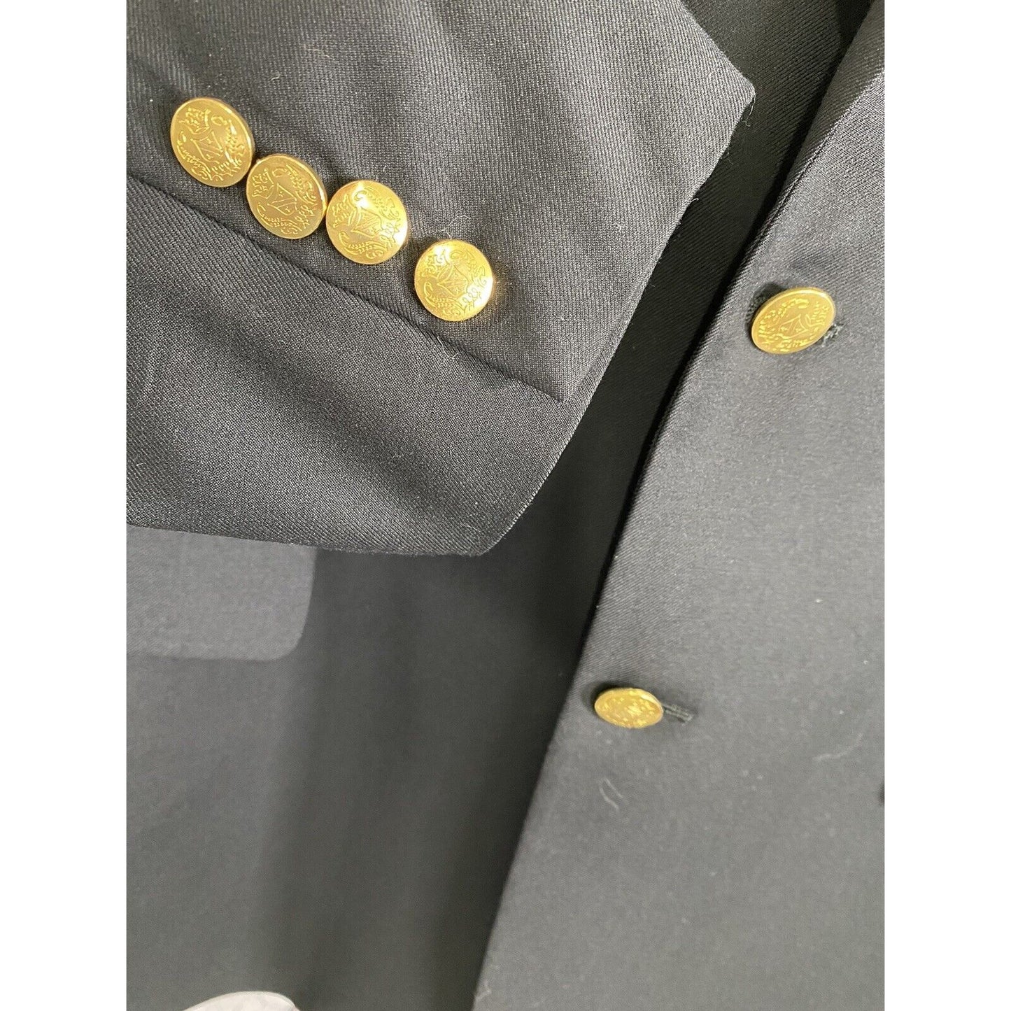 Jos A Bank Black Wool Gold Two Button 2B Signature Collection Blazer Jacket 43R