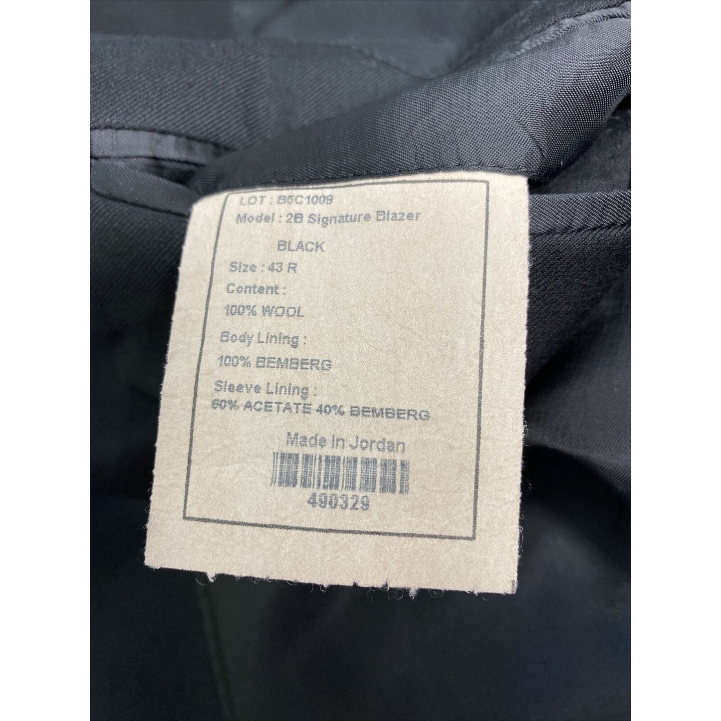 Jos A Bank Black Wool Gold Two Button 2B Signature Collection Blazer Jacket 43R