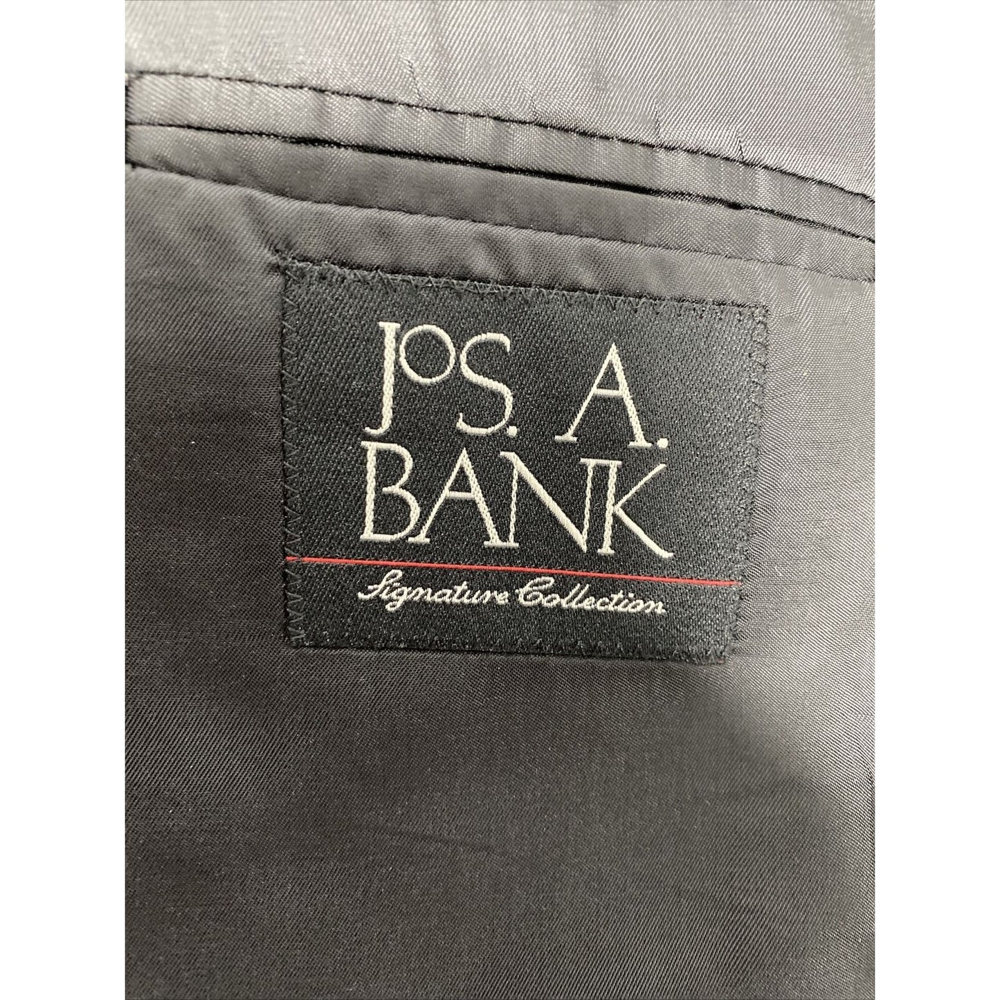 Jos A Bank Black Wool Gold Two Button 2B Signature Collection Blazer Jacket 43R