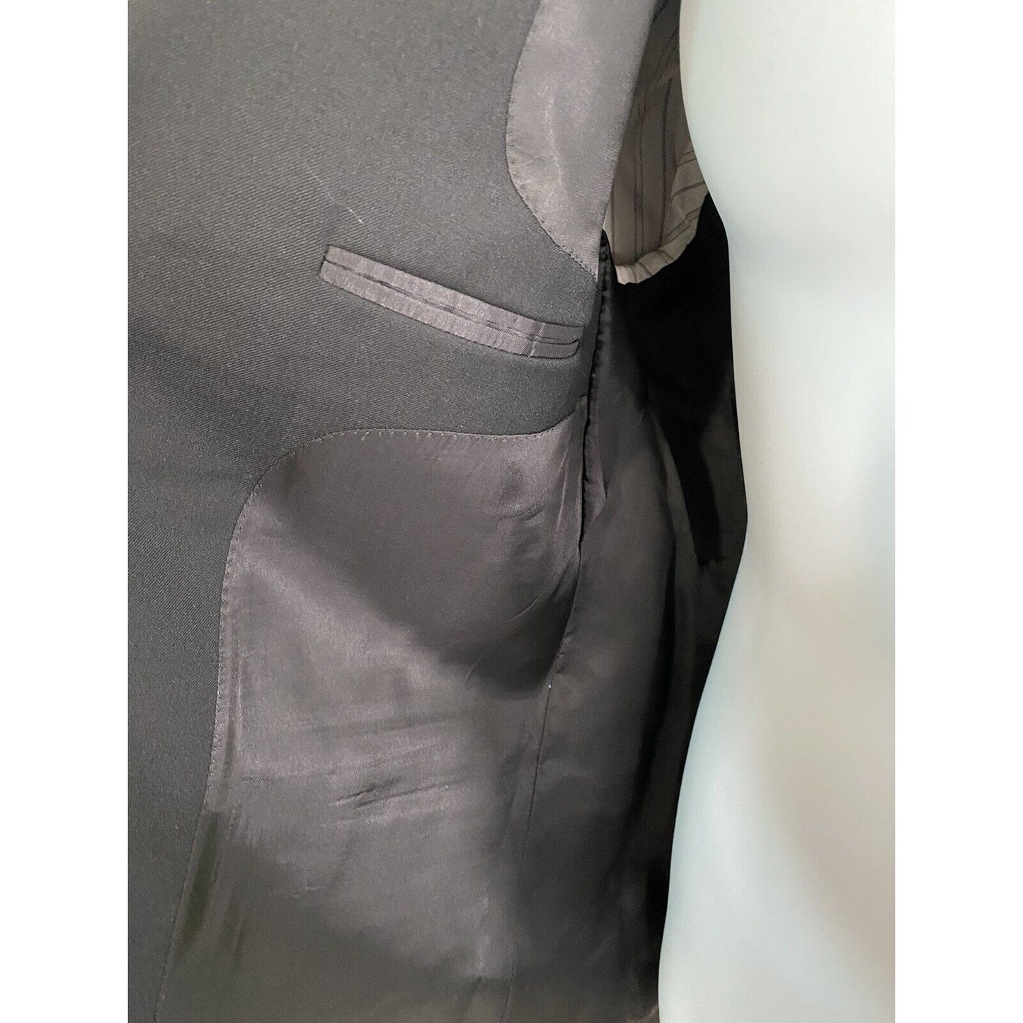 Jos A Bank Black Wool Gold Two Button 2B Signature Collection Blazer Jacket 43R