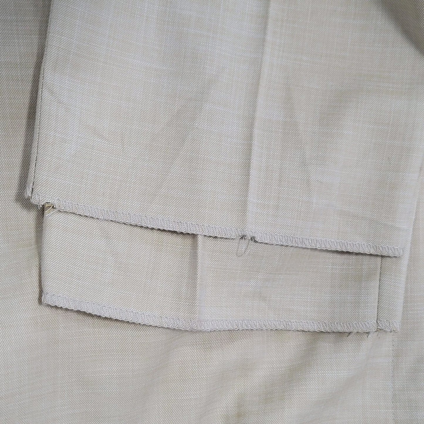 Rossi Man Cream Beige Slim Fit Full Suit 1 Button Peak Jacket 50 Pants 43x35