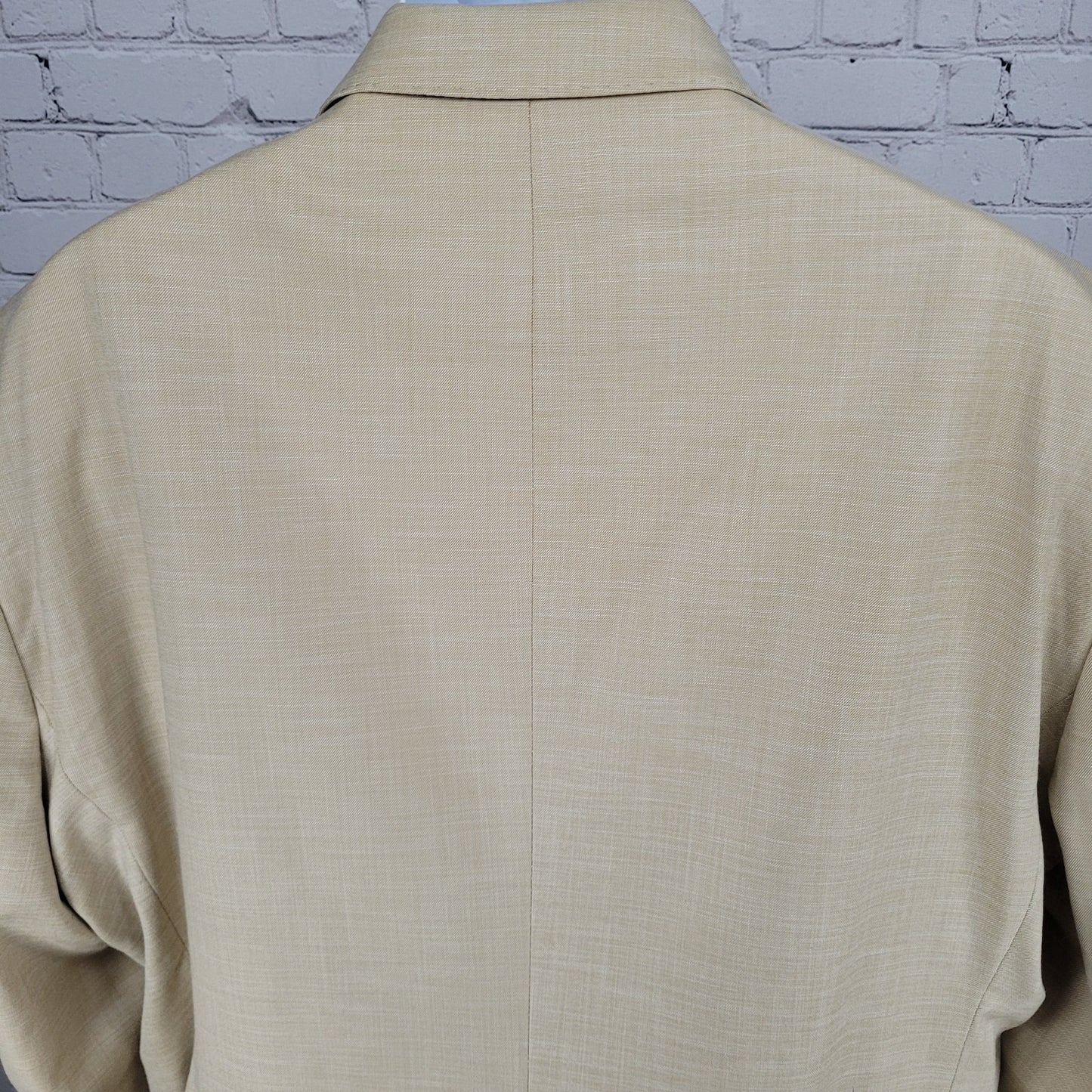 Rossi Man Cream Beige Slim Fit Full Suit 1 Button Peak Jacket 50 Pants 43x35