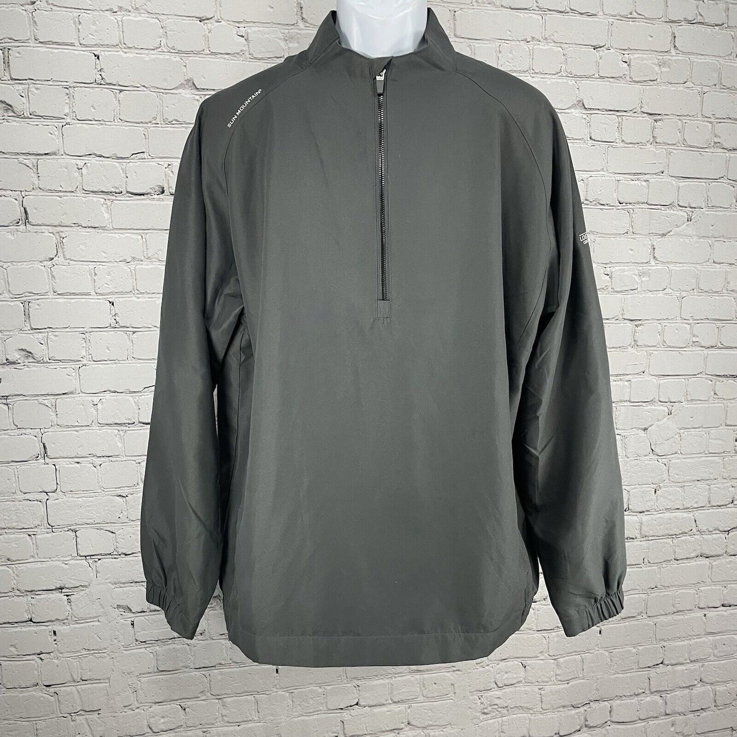 Sun Mountain Grey Wind Wear Lost Creek Lightweight Golf Zipped Jacket Large L