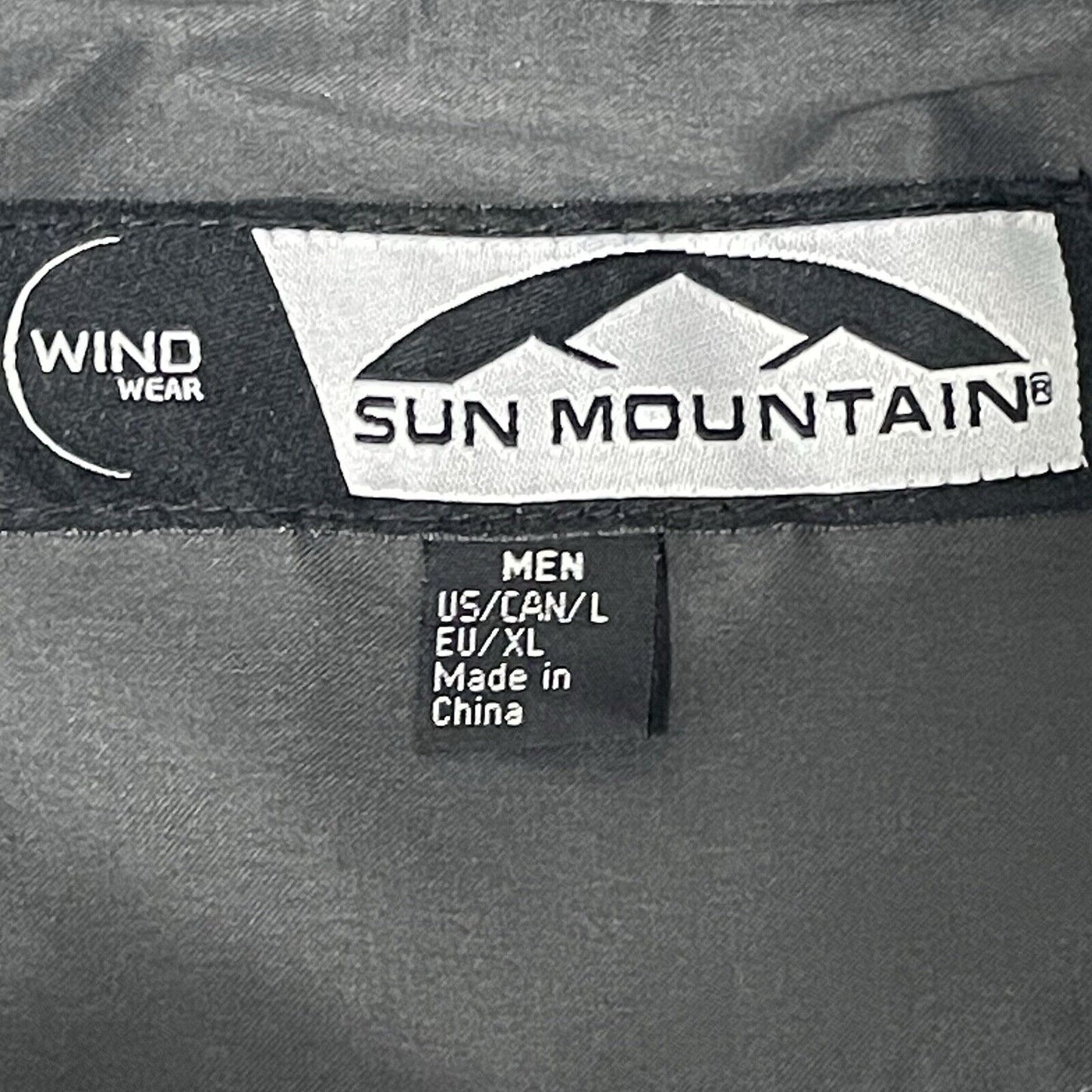 Sun Mountain Grey Wind Wear Lost Creek Lightweight Golf Zipped Jacket Large L
