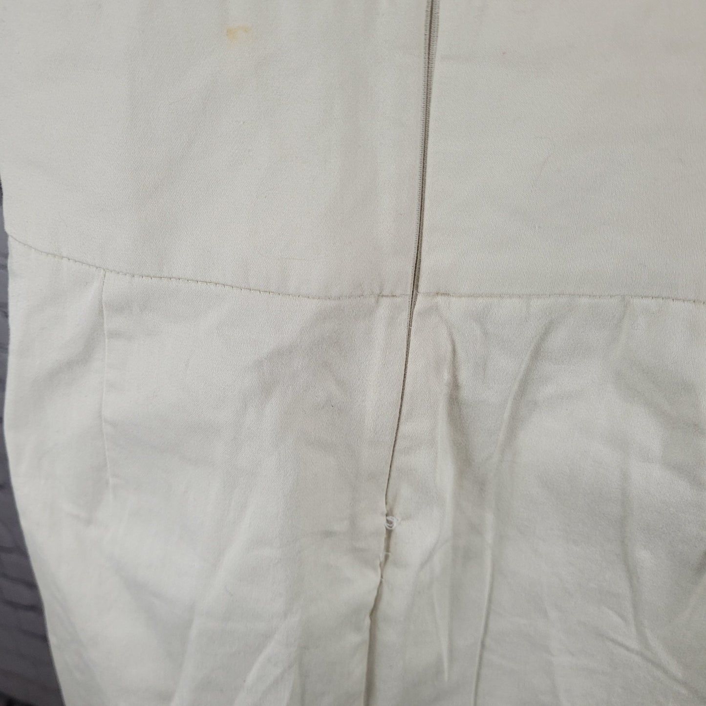 Sisley Ivory Cotton Stretch Sleeveless A Line Dress Italy Made Size Medium M