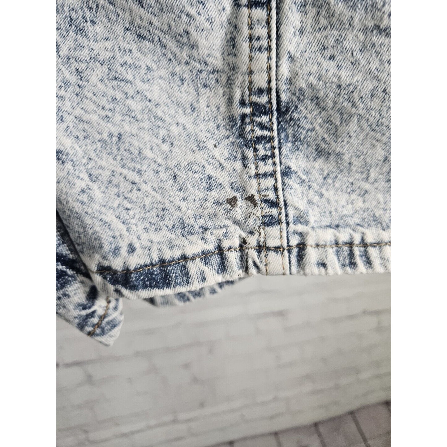 Vtg Boca Chica High Rise Acid Wash Scrunched Elastic Waist Shorts Pockets 18