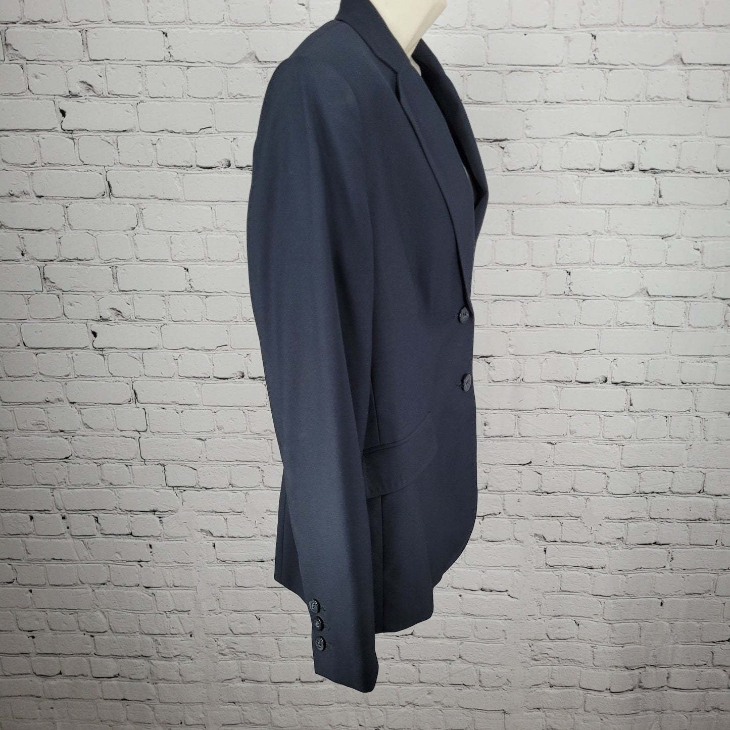 Anne Klein Suit Dark Navy 2 Button Vented Notch Lined Blazer Suit Jacket 12
