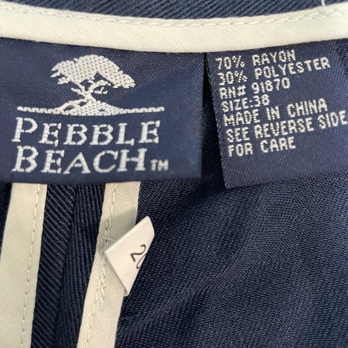 Pebble Beach Blue Soft Pleated Golf Lightweight Chino Shorts Size 38 (37x9)