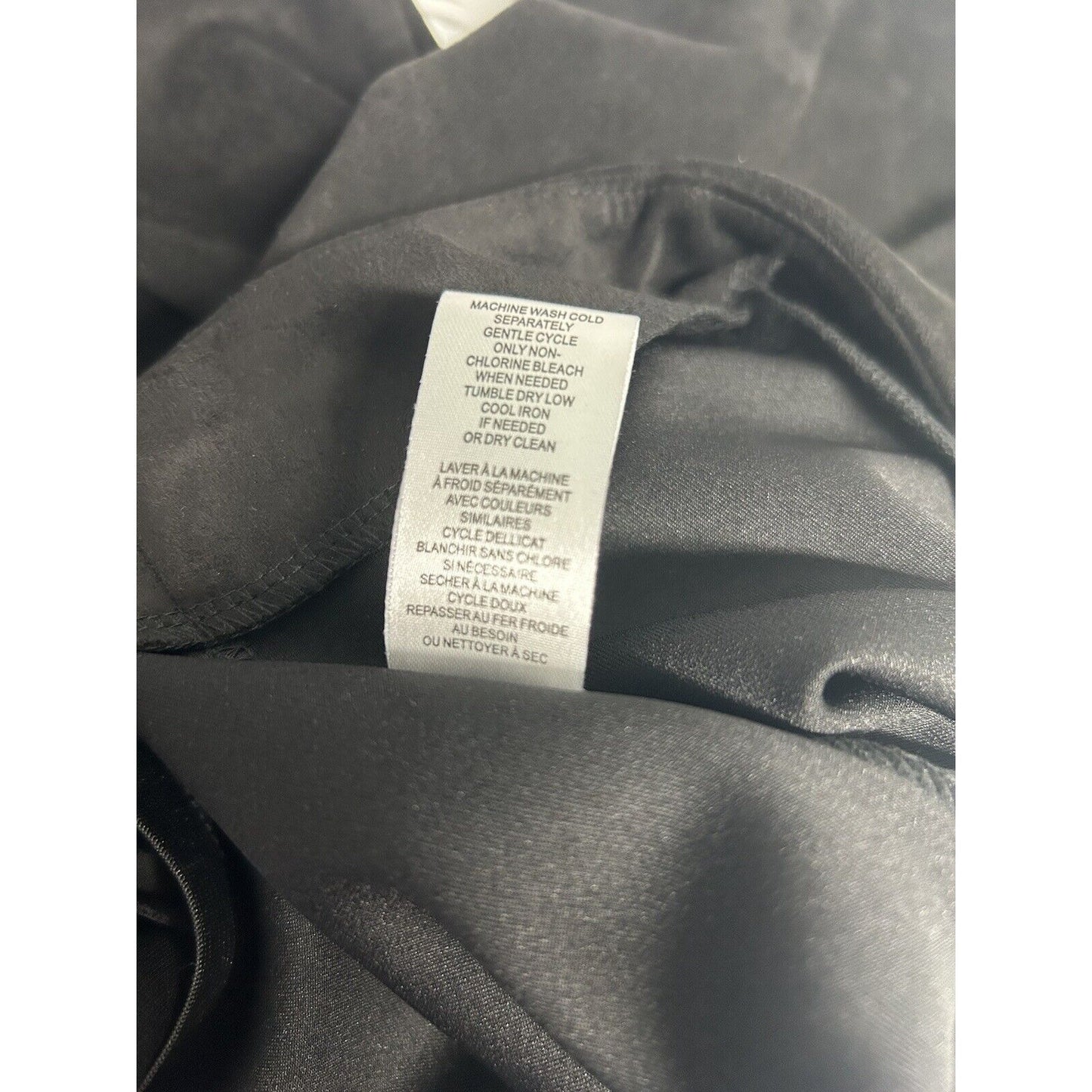 T Tahari Women Black Vegan Leather Pull On Flat Front Skinny Leg Pants M (28x28)