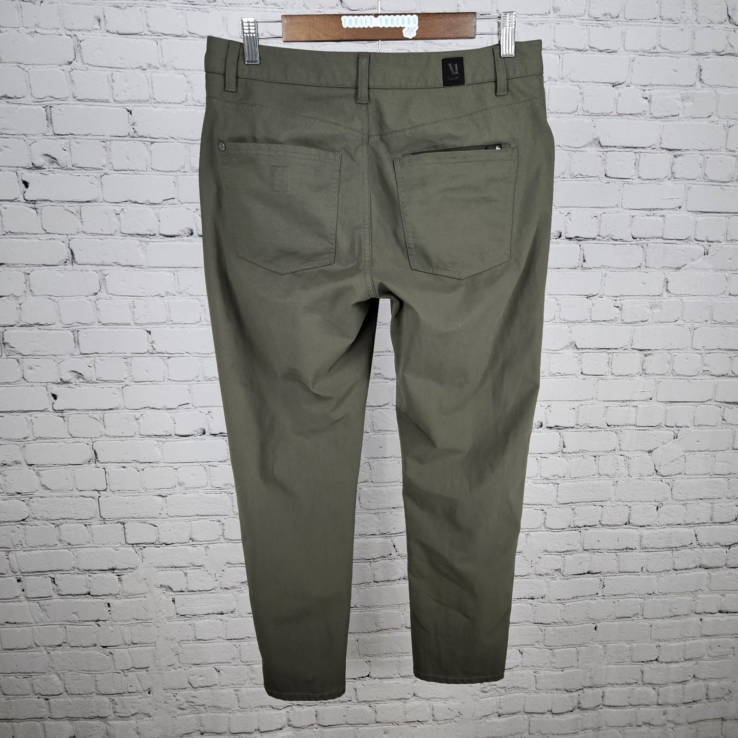 Vuori Green V430 Straight Leg Stretch Zip Pocket Casual Chino Pants 30 (30x29)
