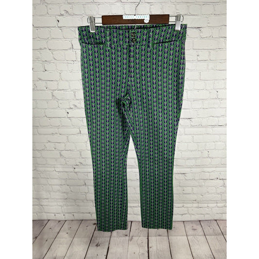 Anthropologie The Essential Slim Trousers Crop Ankle Butterflies 4 (30 x 26)