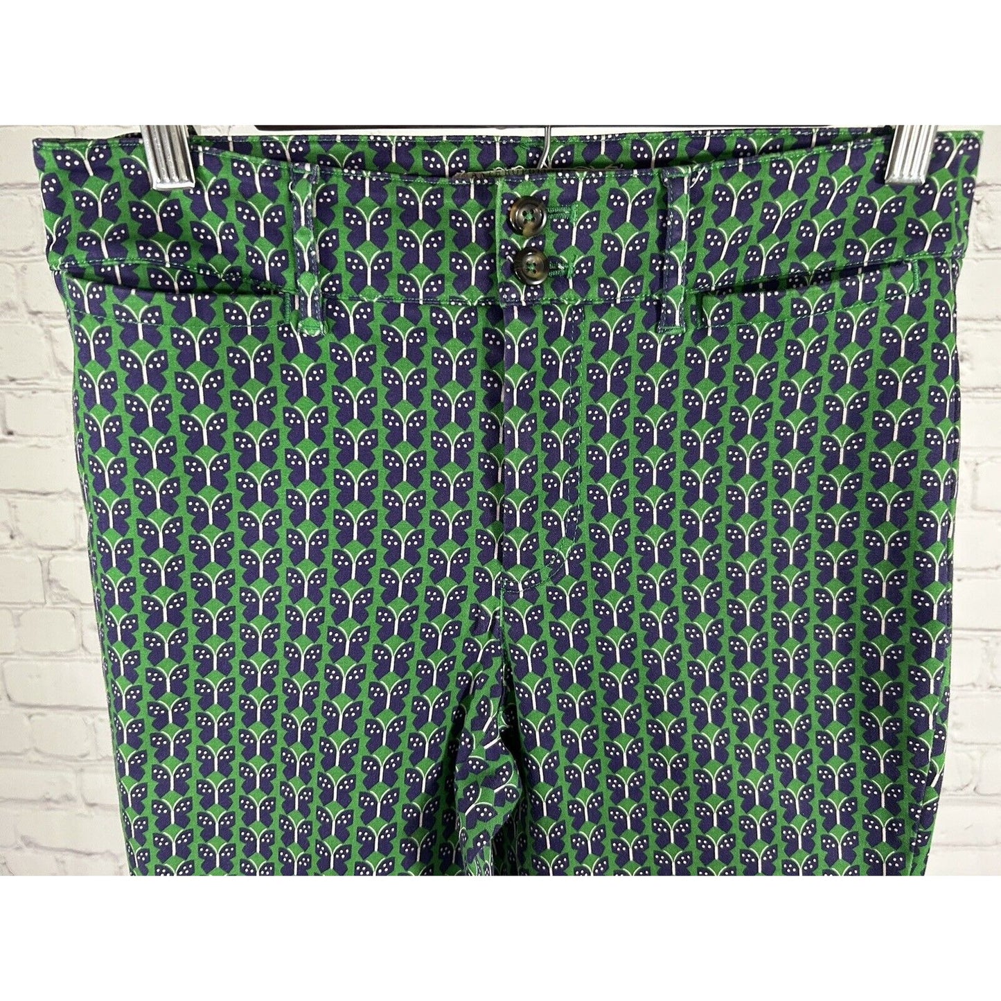 Anthropologie The Essential Slim Trousers Crop Ankle Butterflies 4 (30 x 26)