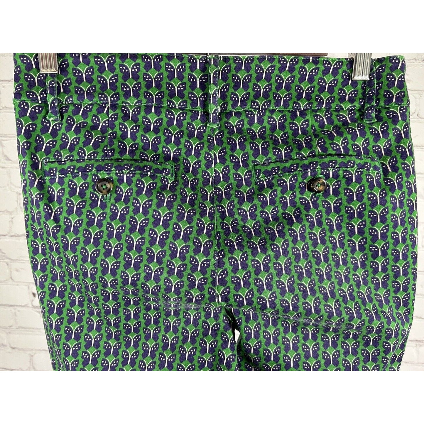 Anthropologie The Essential Slim Trousers Crop Ankle Butterflies 4 (30 x 26)