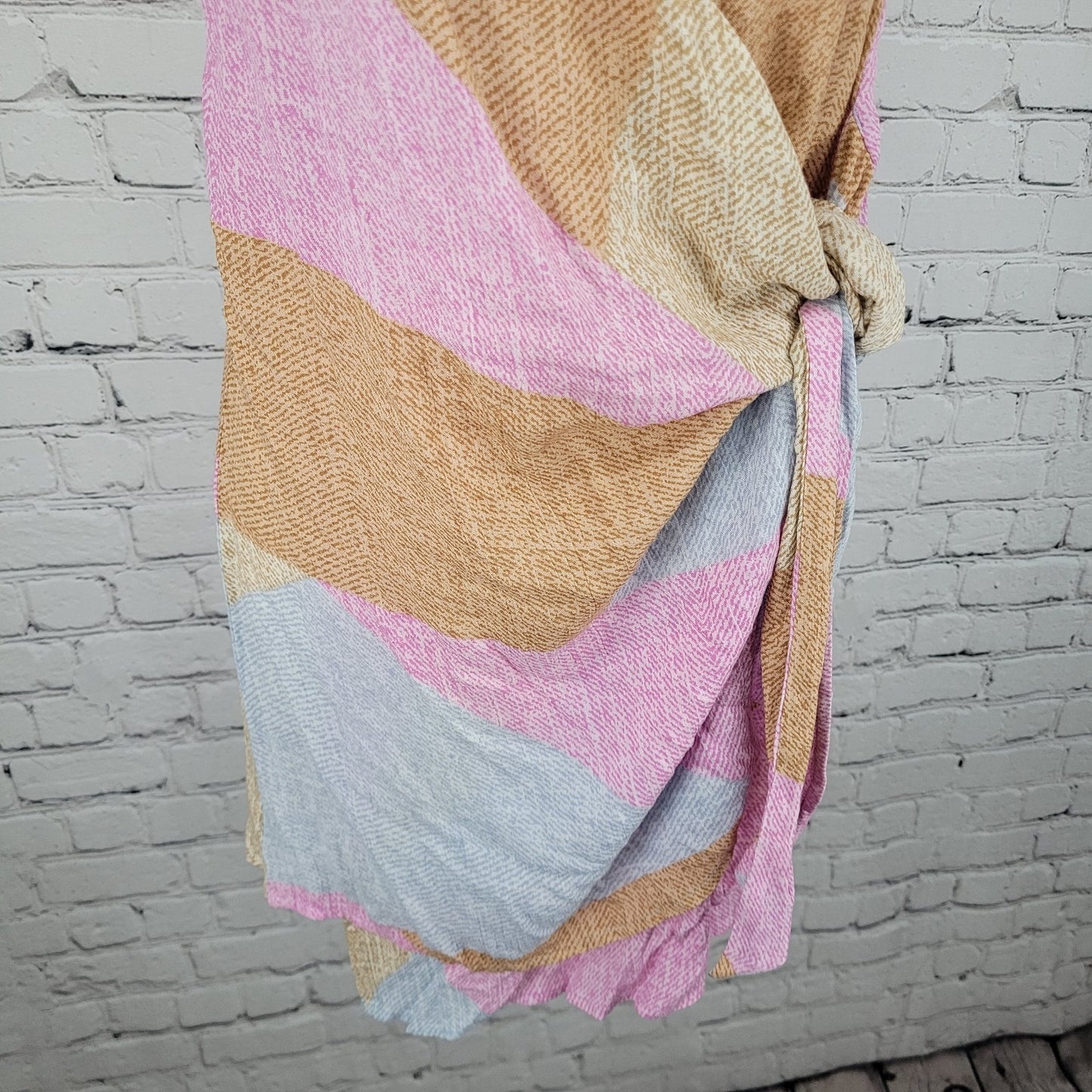 NWT O'Neill Multicolor Lightweight Adjustable Strappy Wrap Tie Dress Size XS