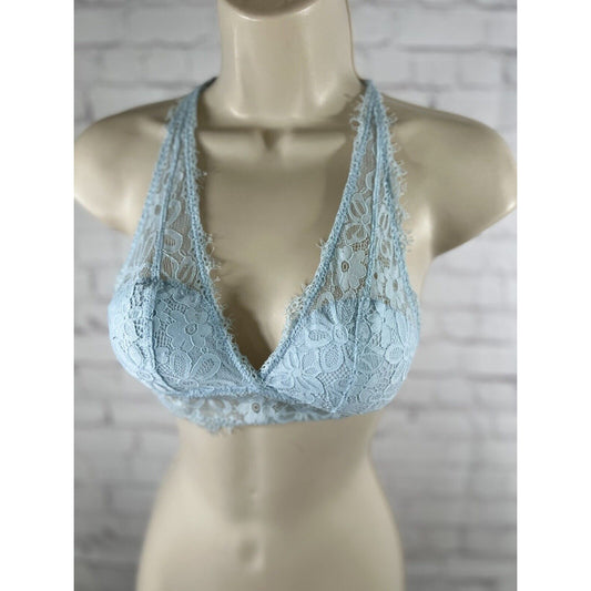 Aerie Lace Blue Adjustable Straps Removable Padding Bralette Bra Womens XS