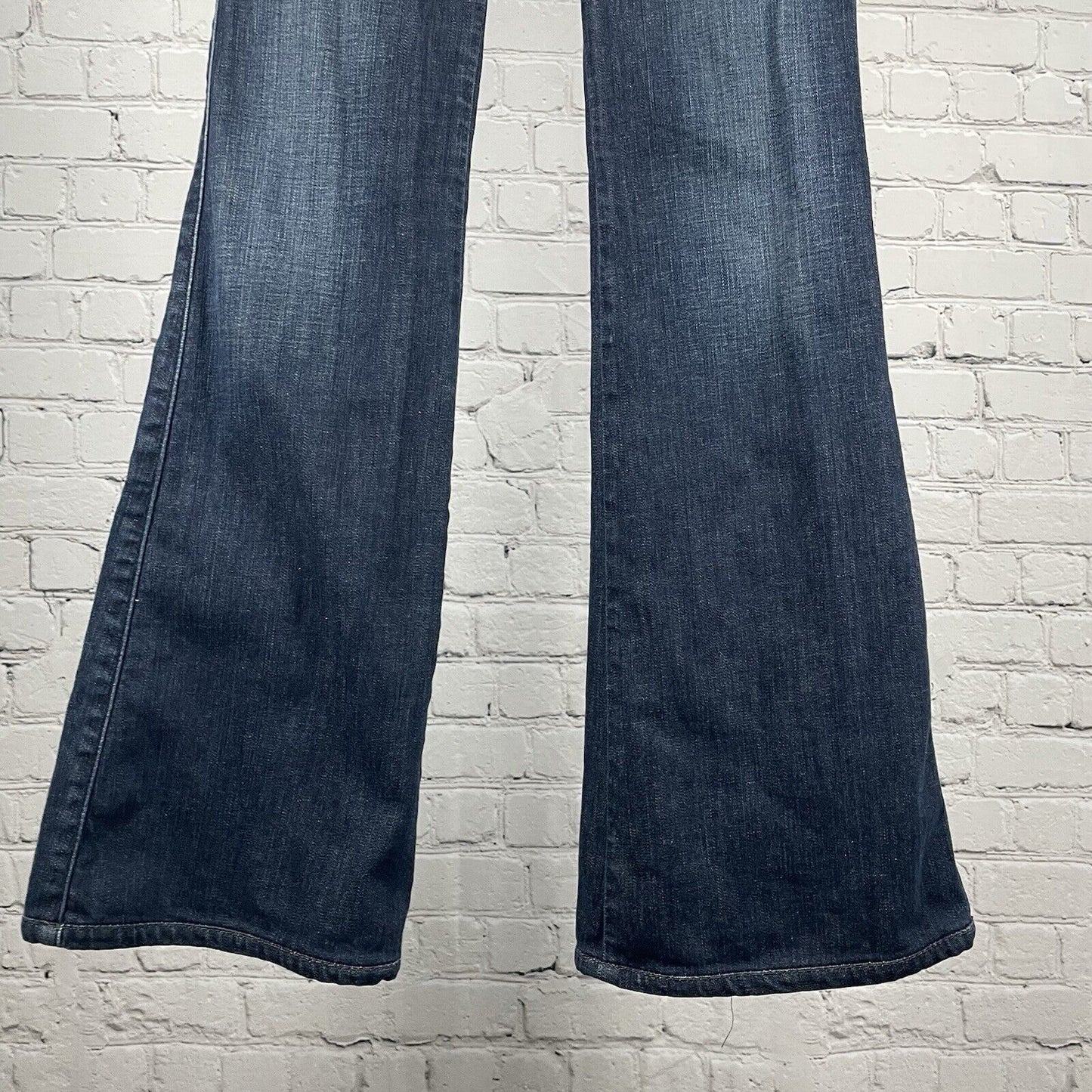 Pilcro & The Letterpress Blue Denim Jeans Flare Med Rise Stretch Size 28 (28x32)