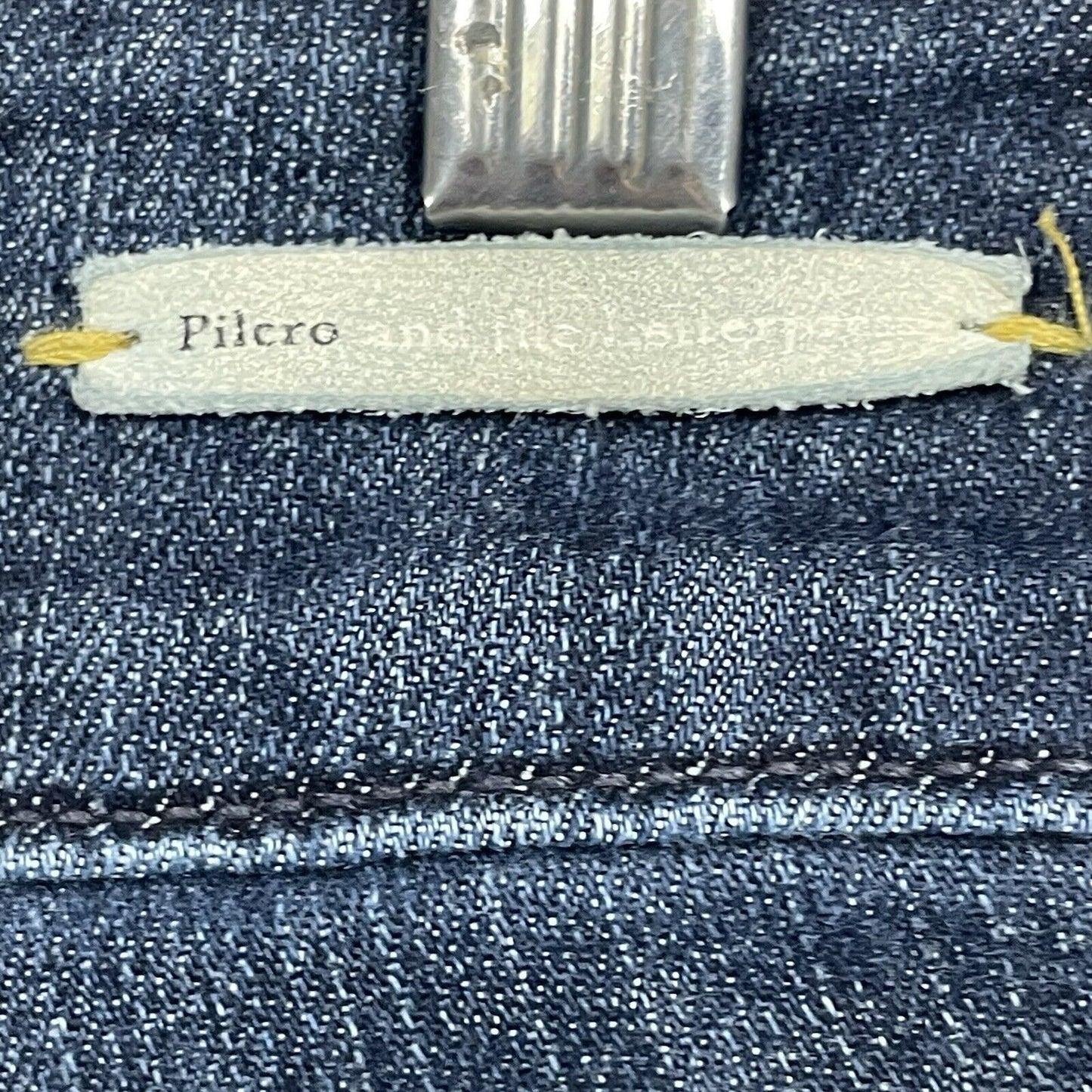 Pilcro & The Letterpress Blue Denim Jeans Flare Med Rise Stretch Size 28 (28x32)