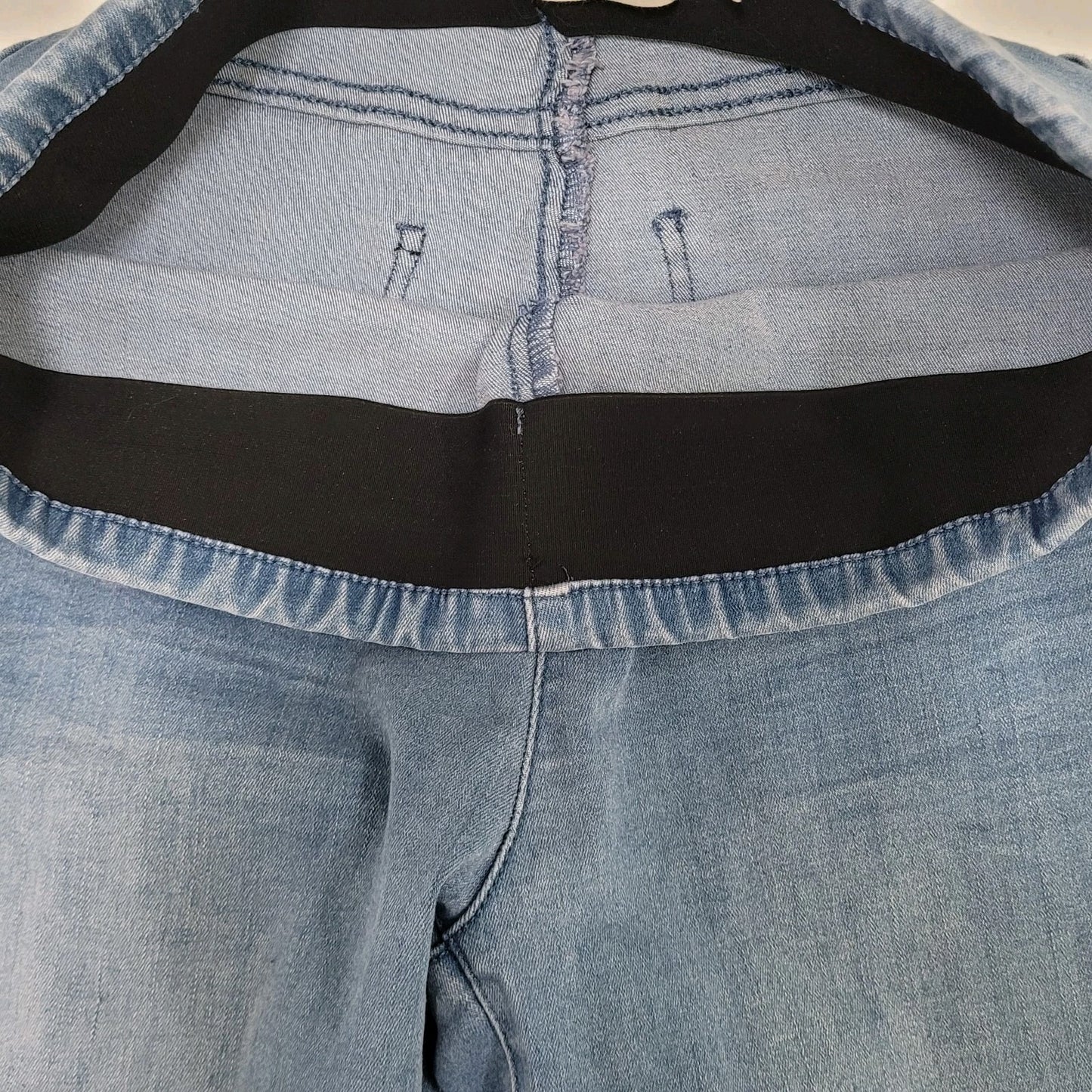 Soft Surroundings Blue Pull On Elastic Waist Stretch Jeans Size Small (28x30.5)