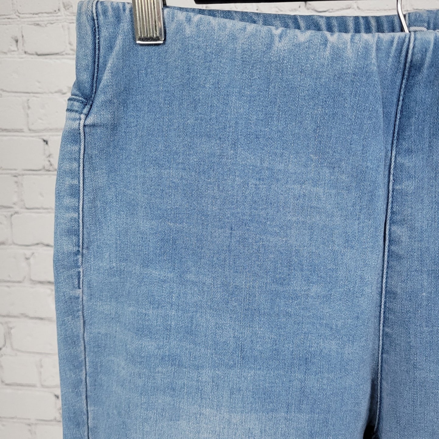 Soft Surroundings Blue Pull On Elastic Waist Stretch Jeans Size Small (28x30.5)