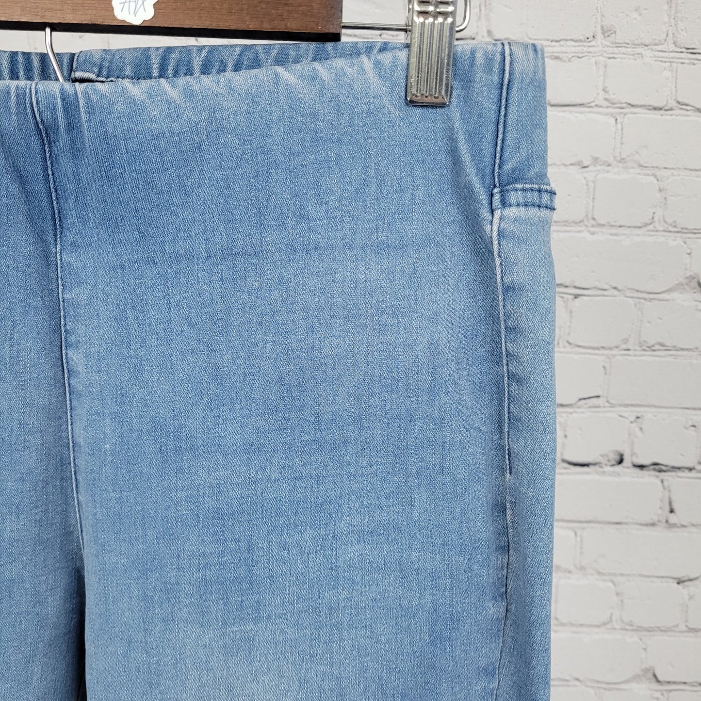 Soft Surroundings Blue Pull On Elastic Waist Stretch Jeans Size Small (28x30.5)