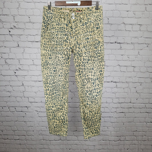 Pilcro Anthropologie The Wanderer Leopard Stretch Cargo Slim Pants 26 (26x29)