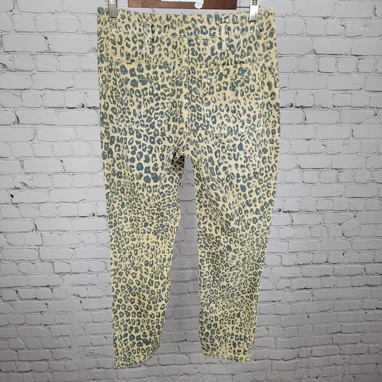 Pilcro Anthropologie The Wanderer Leopard Stretch Cargo Slim Pants 26 (26x29)