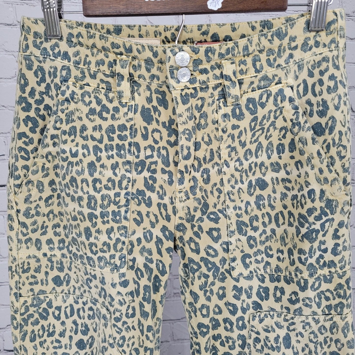 Pilcro Anthropologie The Wanderer Leopard Stretch Cargo Slim Pants 26 (26x29)