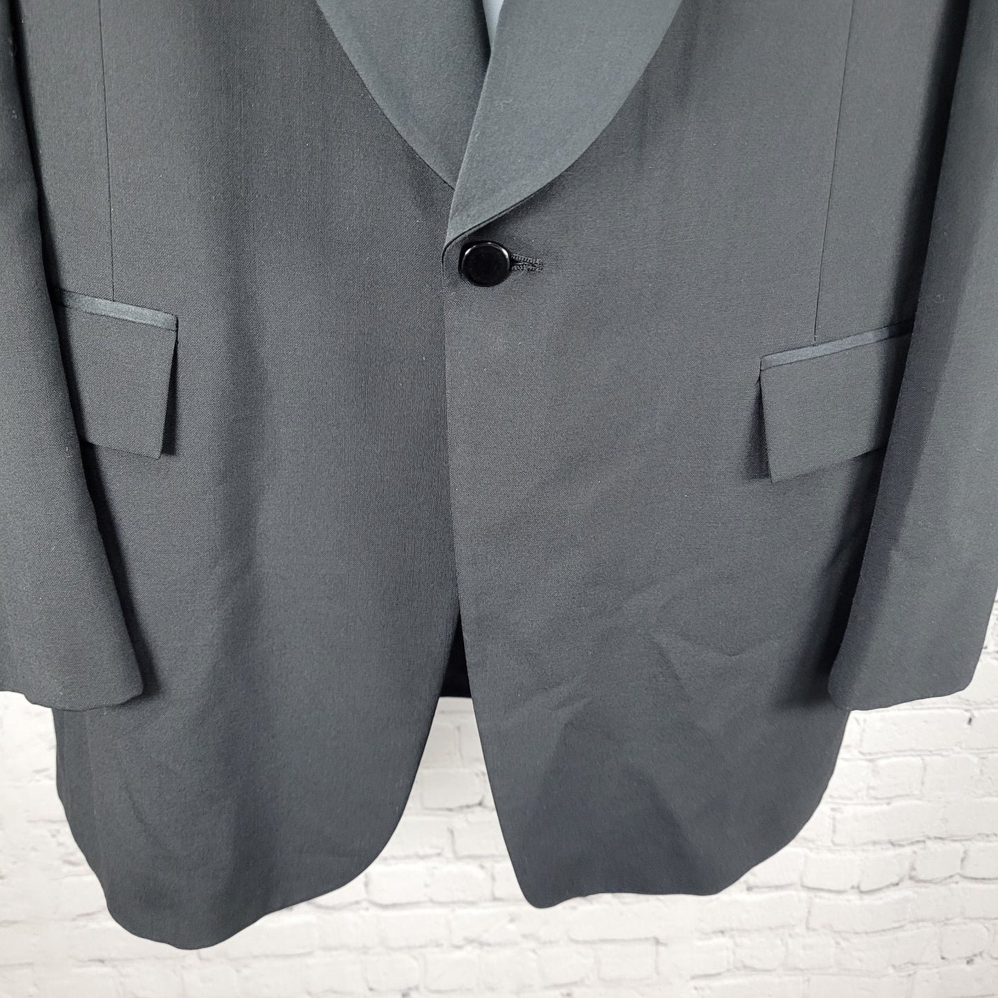 VTG After Six Black Single Vented Formal Tuxedo Jacket USA Made Size 44XL