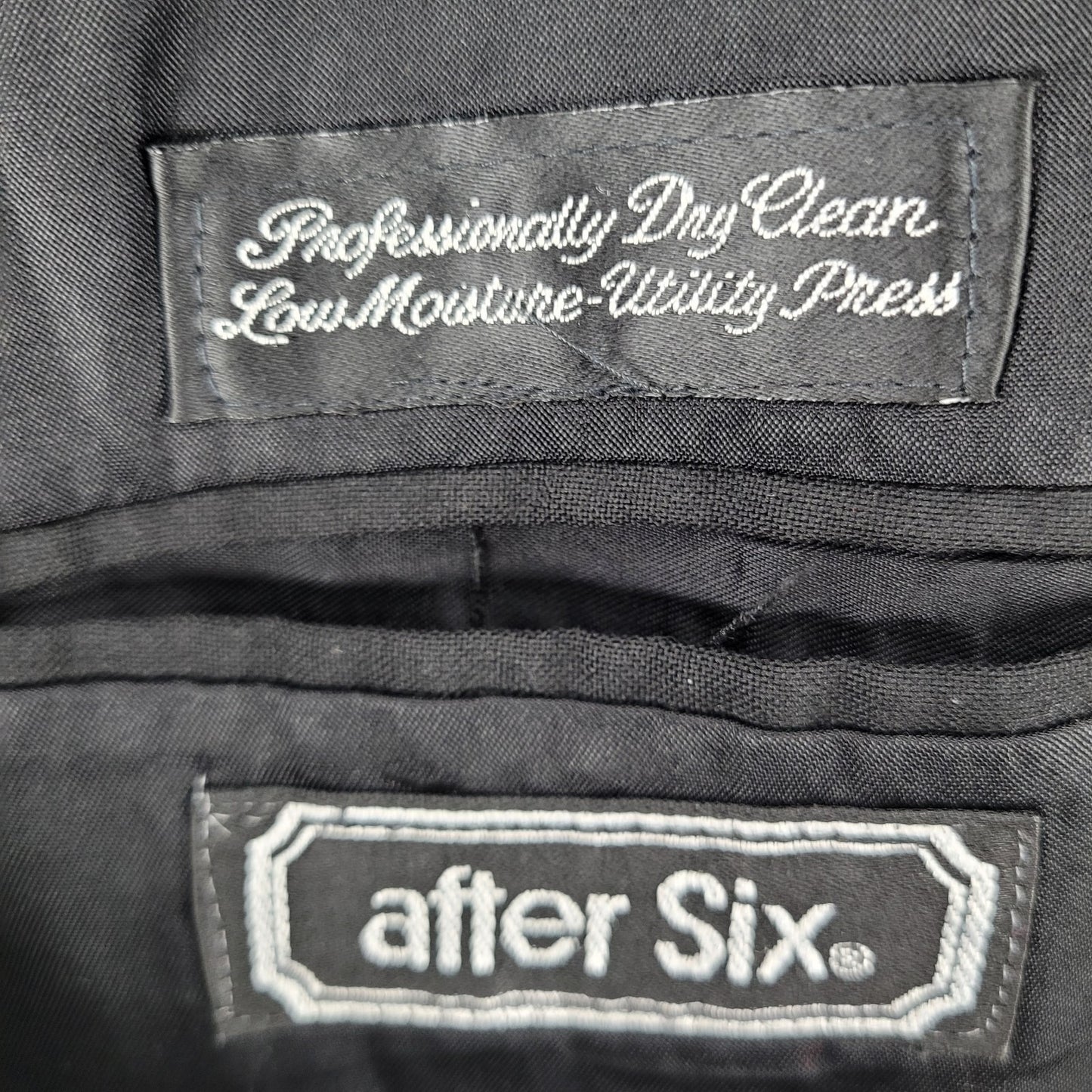 VTG After Six Black Single Vented Formal Tuxedo Jacket USA Made Size 44XL