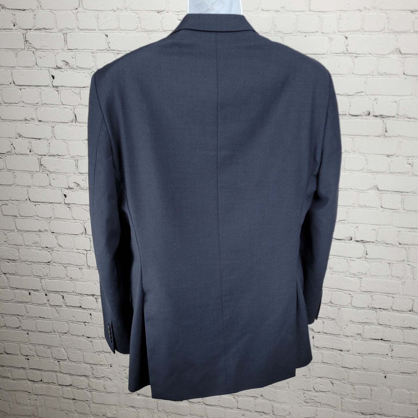 Pronto Uomo Platinum Navy 100% Wool 2 Button Notch Blazer Sport Coat Size 42L