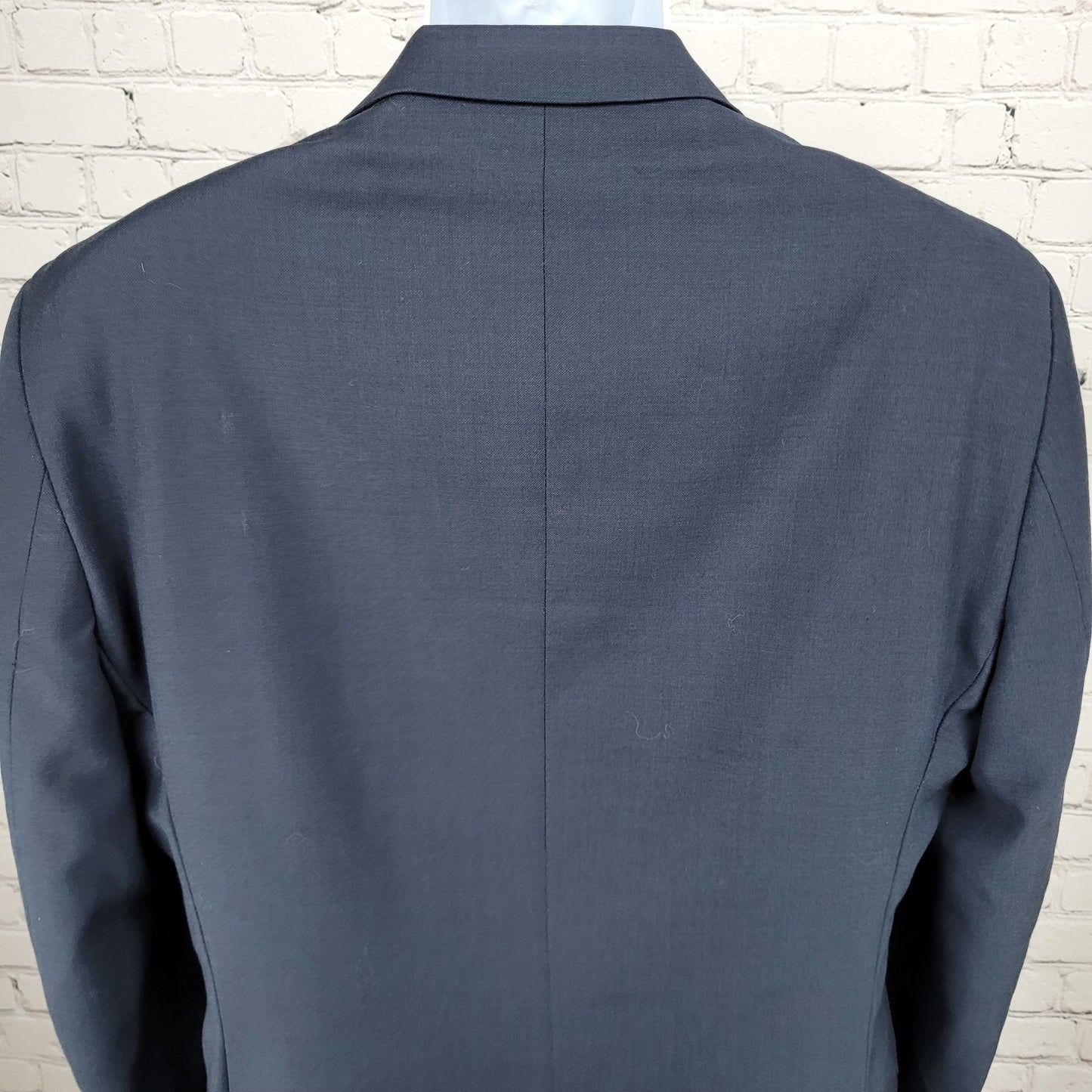 Pronto Uomo Platinum Navy 100% Wool 2 Button Notch Blazer Sport Coat Size 42L