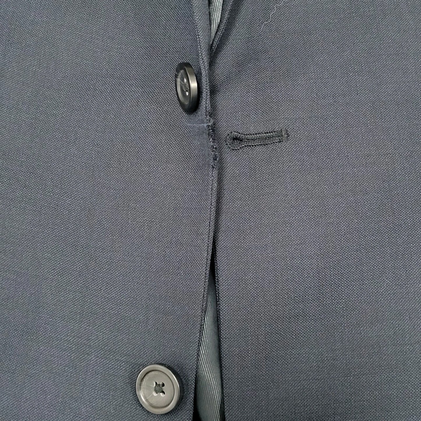 Pronto Uomo Platinum Navy 100% Wool 2 Button Notch Blazer Sport Coat Size 42L