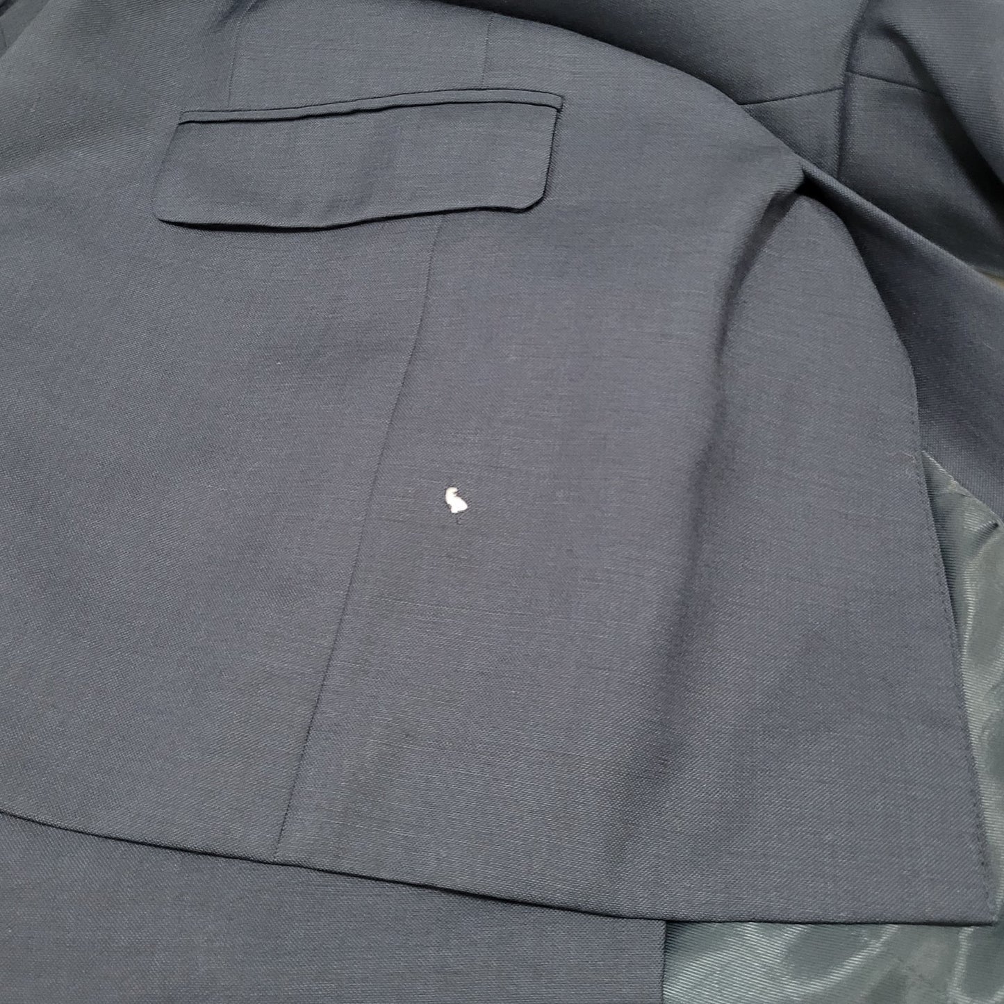 Pronto Uomo Platinum Navy 100% Wool 2 Button Notch Blazer Sport Coat Size 42L