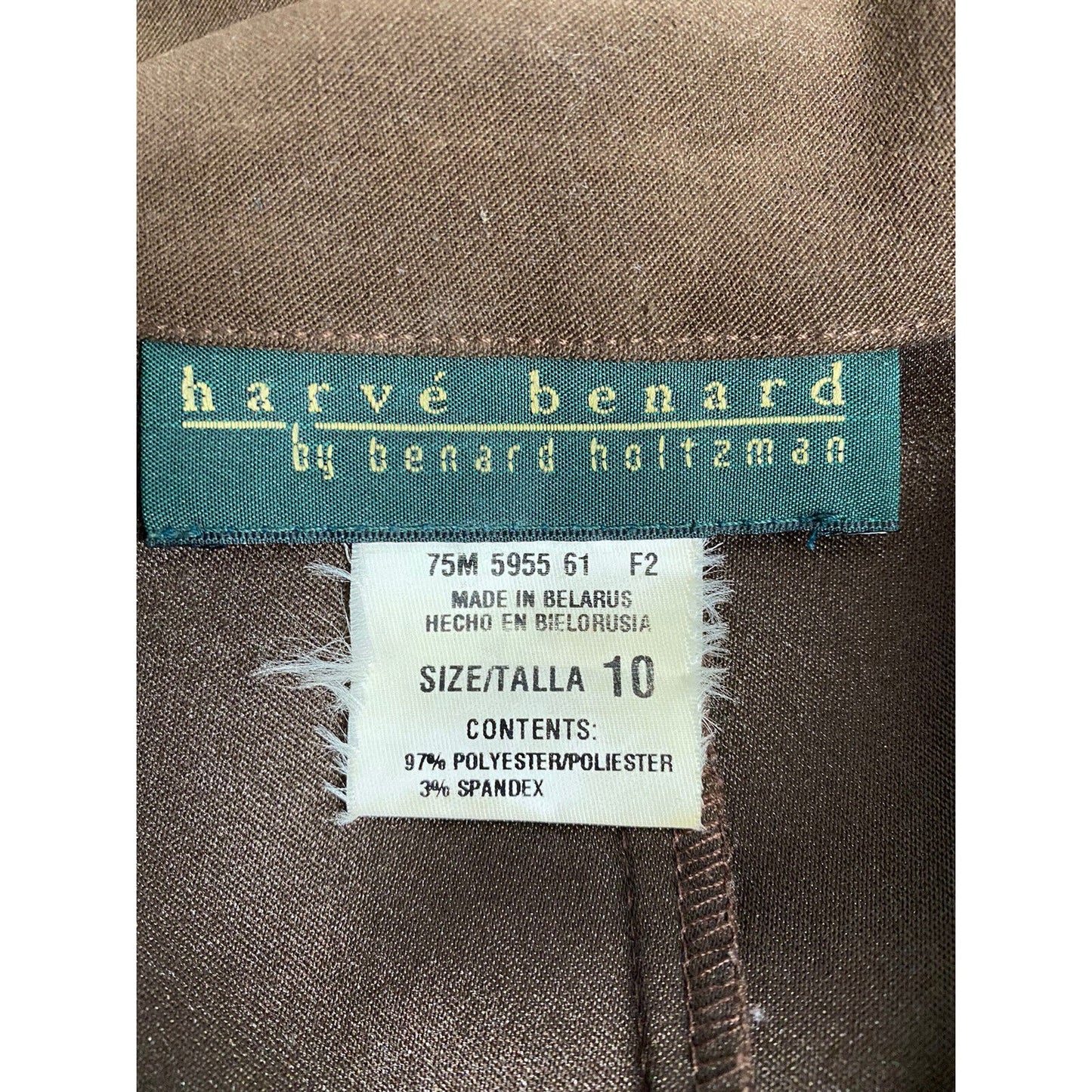 VTG Harve Benard Brown Soft Faux Suede Long Sleeve Zip Lightweight Jacket 10