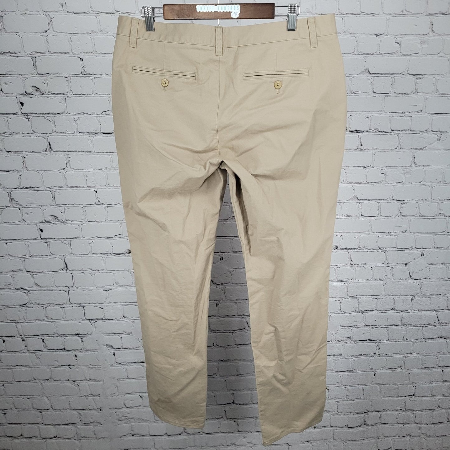 Bonobos Tan Slim Fit Straight Leg Cotton Stretch Chino Pants 35 (35x32)