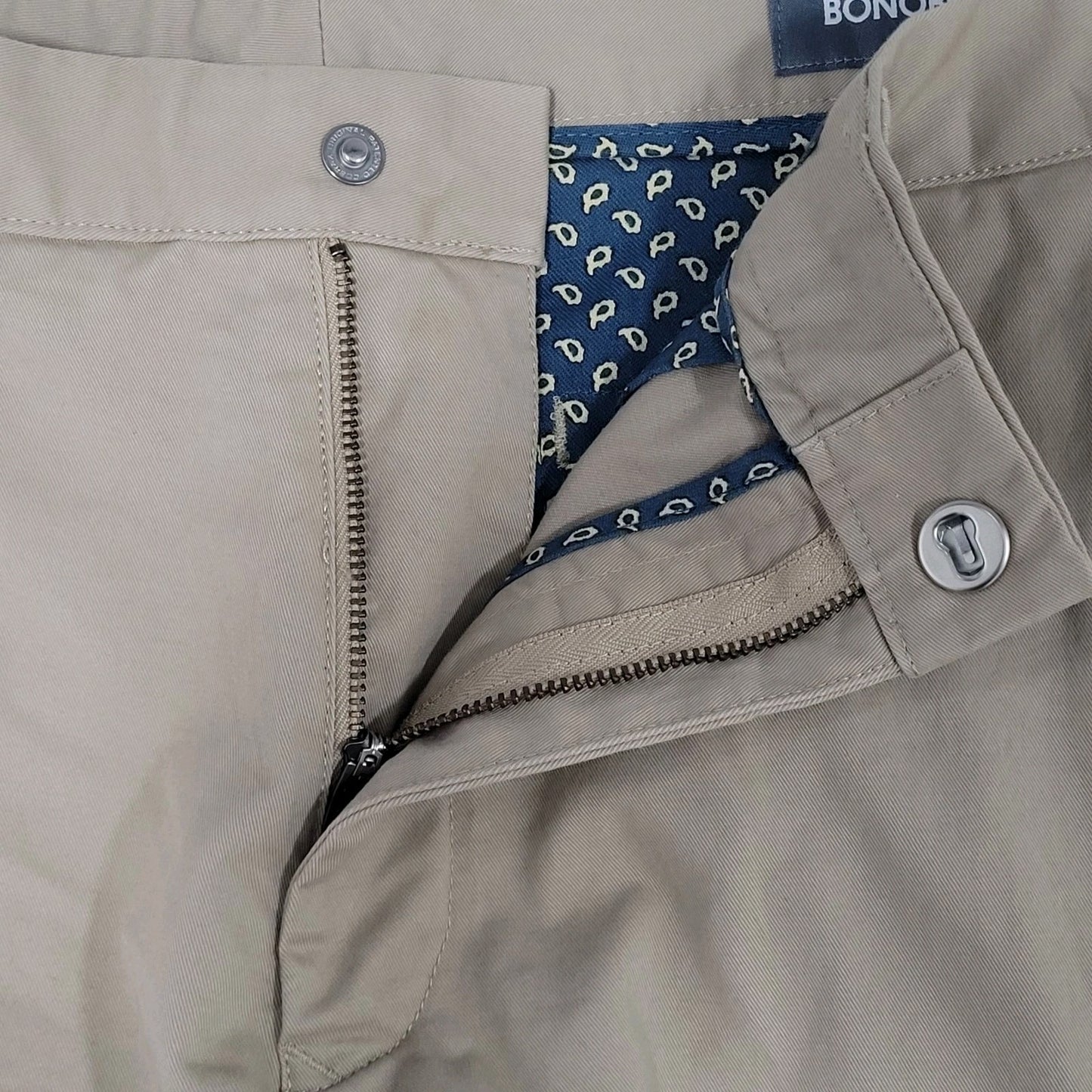 Bonobos Tan Slim Fit Straight Leg Cotton Stretch Chino Pants 35 (35x32)