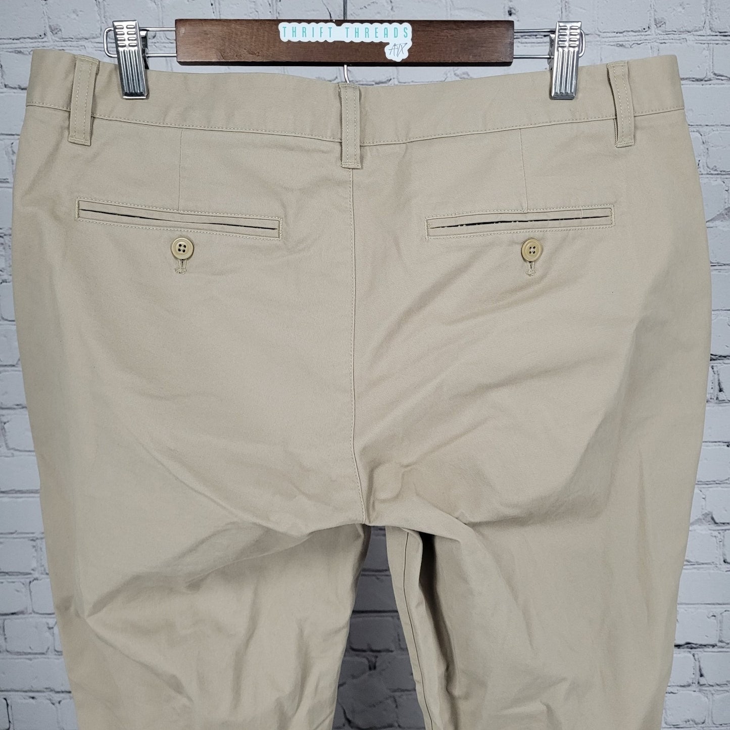 Bonobos Tan Slim Fit Straight Leg Cotton Stretch Chino Pants 35 (35x32)