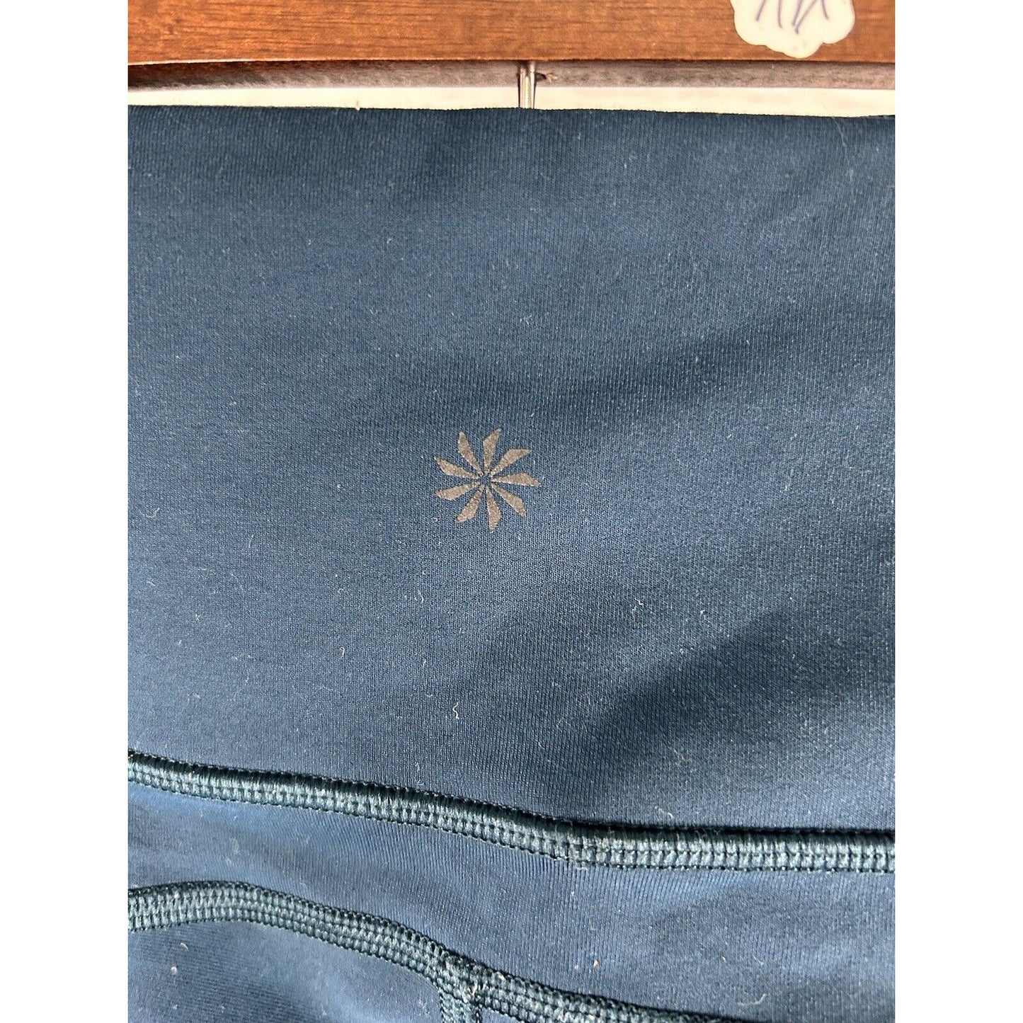 Athleta All In Deep Teal Cropped Workout Stash Pocket Athletic Leggings S