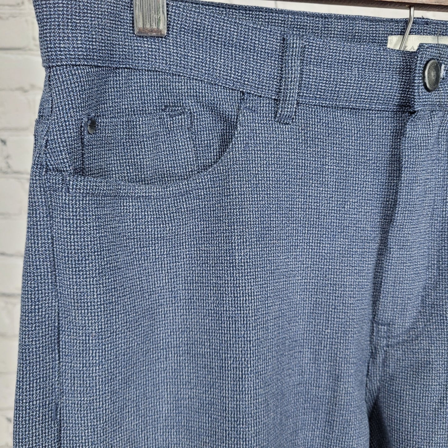 Zara Man Blue Slim Straight Leg Lightweight Stretch Charm Pants Size 31 (31x29)